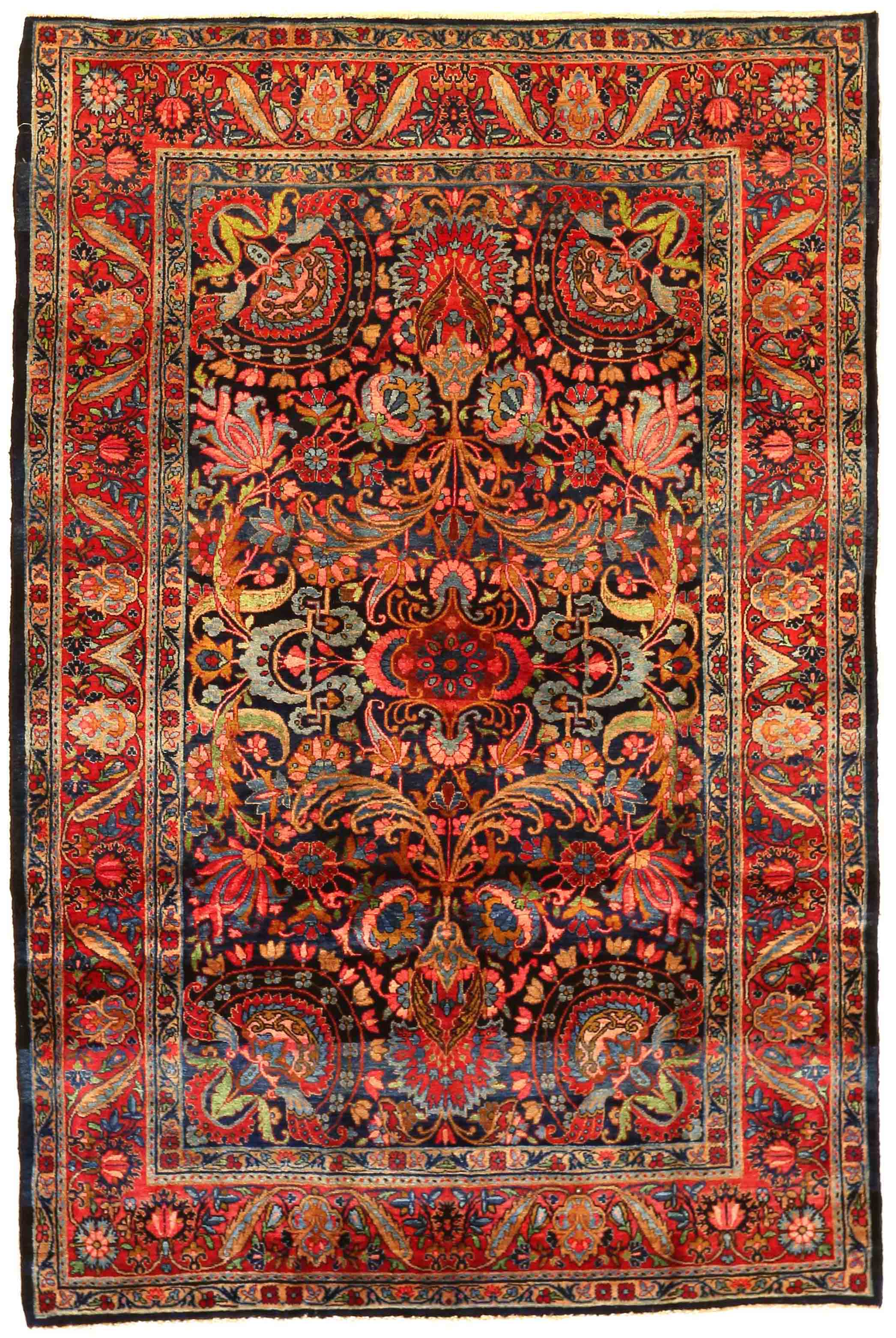 Thumbnail 14 for Antique Persian Yazd Traditional Rug 69924