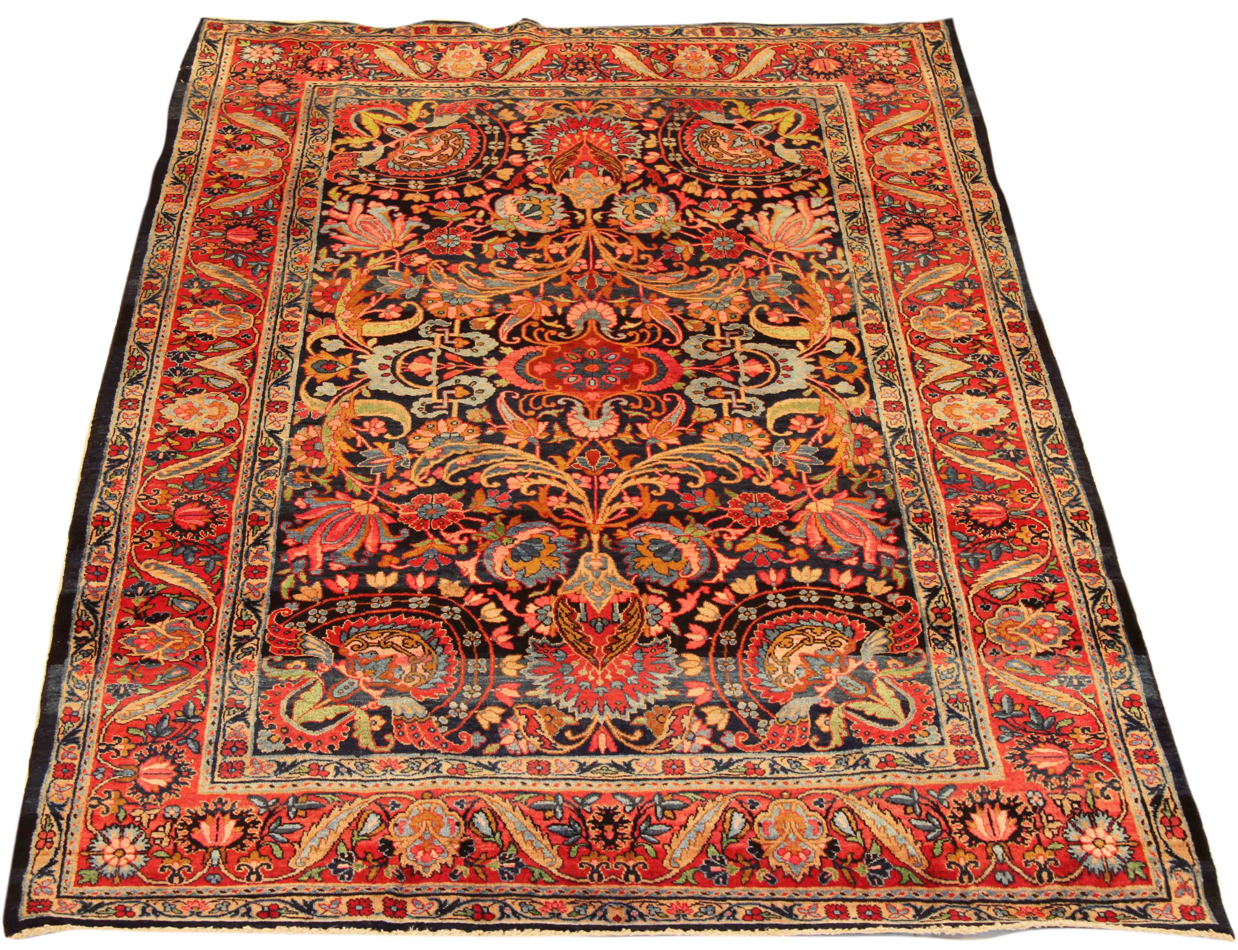 Thumbnail 6 for Antique Persian Yazd Traditional Rug 69924