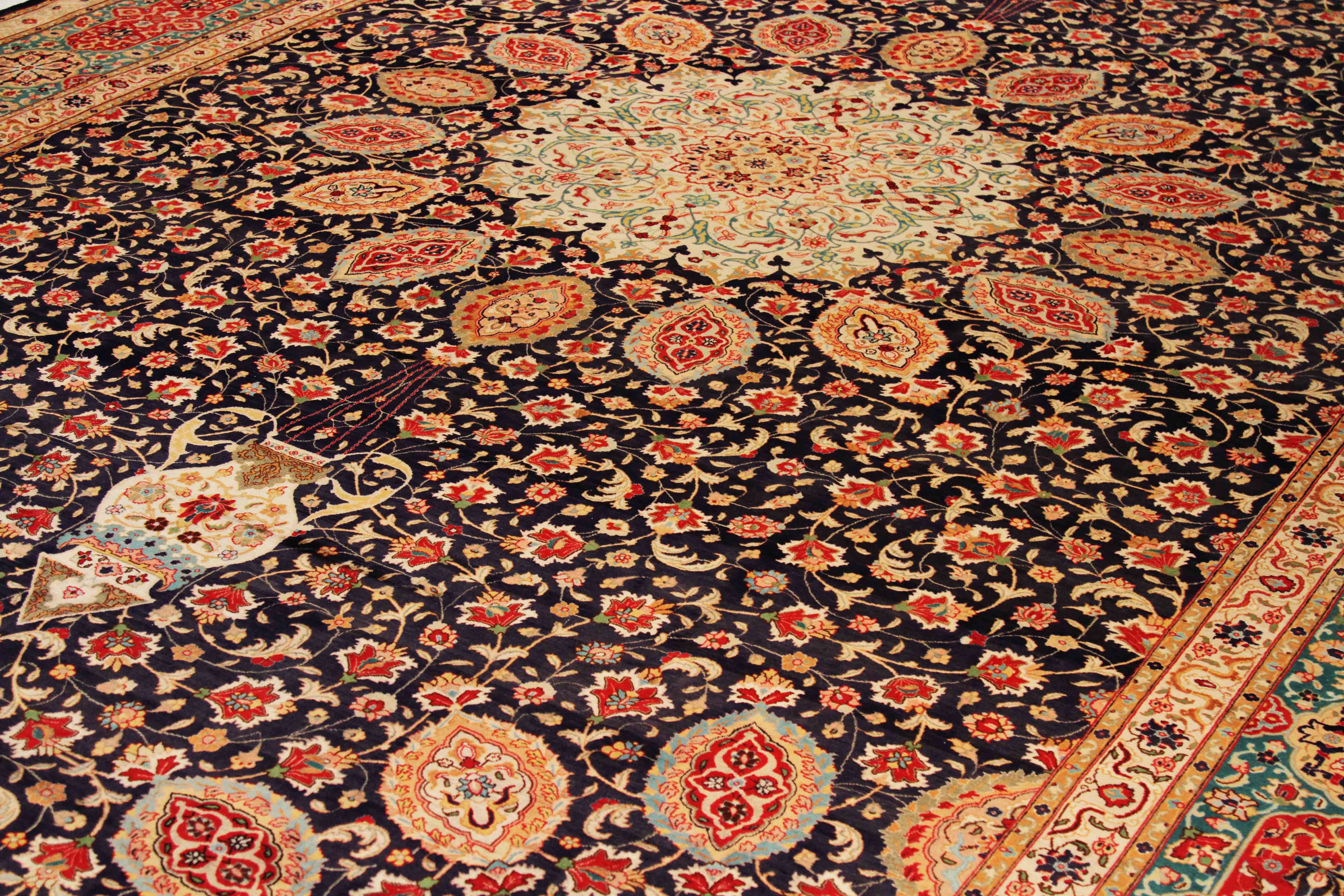 Thumbnail 2 for Antique Persian Tabriz Traditional Rug 69927