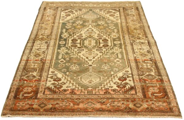 Thumbnail 15 for Antique Persian Heriz Transitional Rug 75727