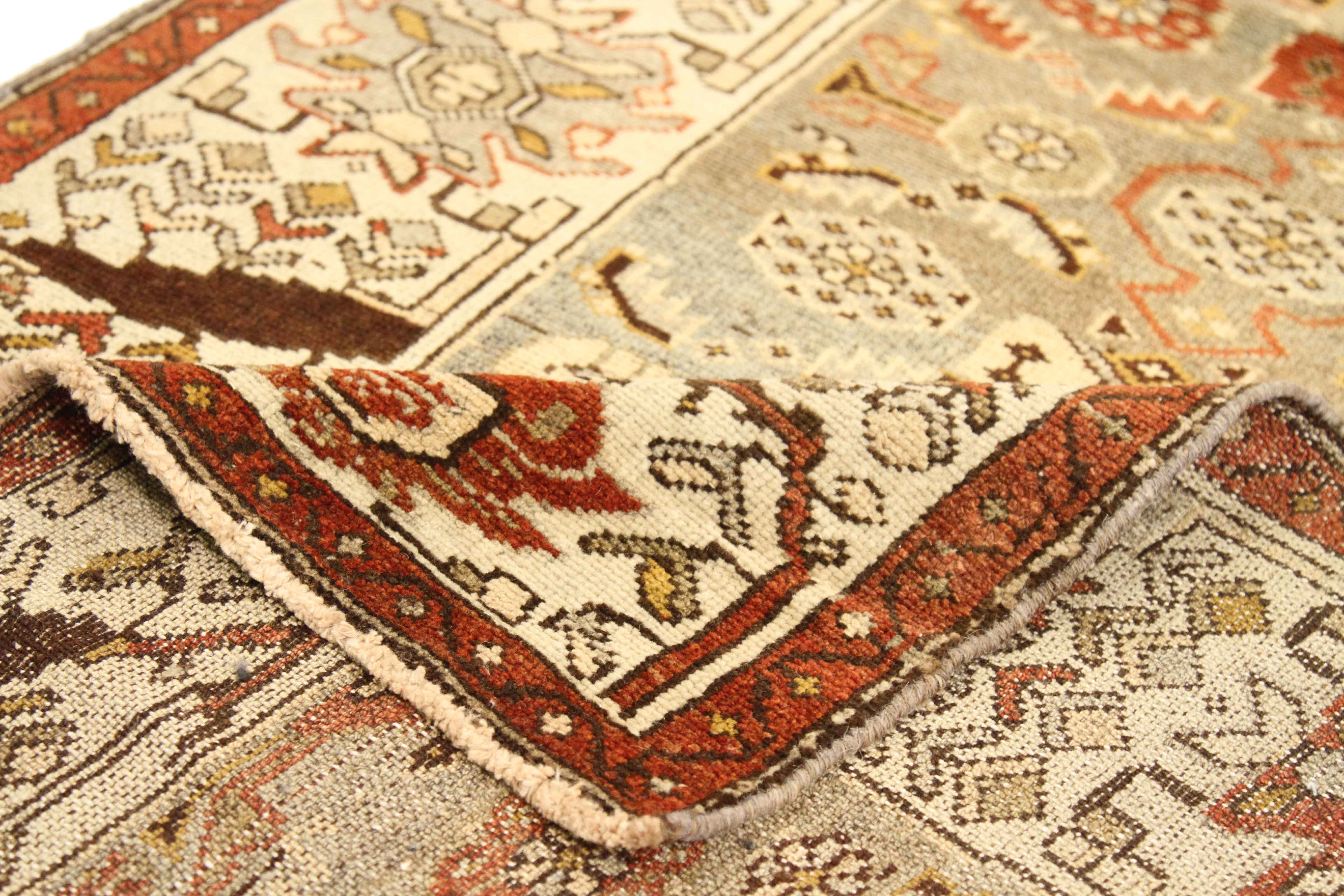 Thumbnail 2 for Antique Persian Heriz Traditional Rug 75762