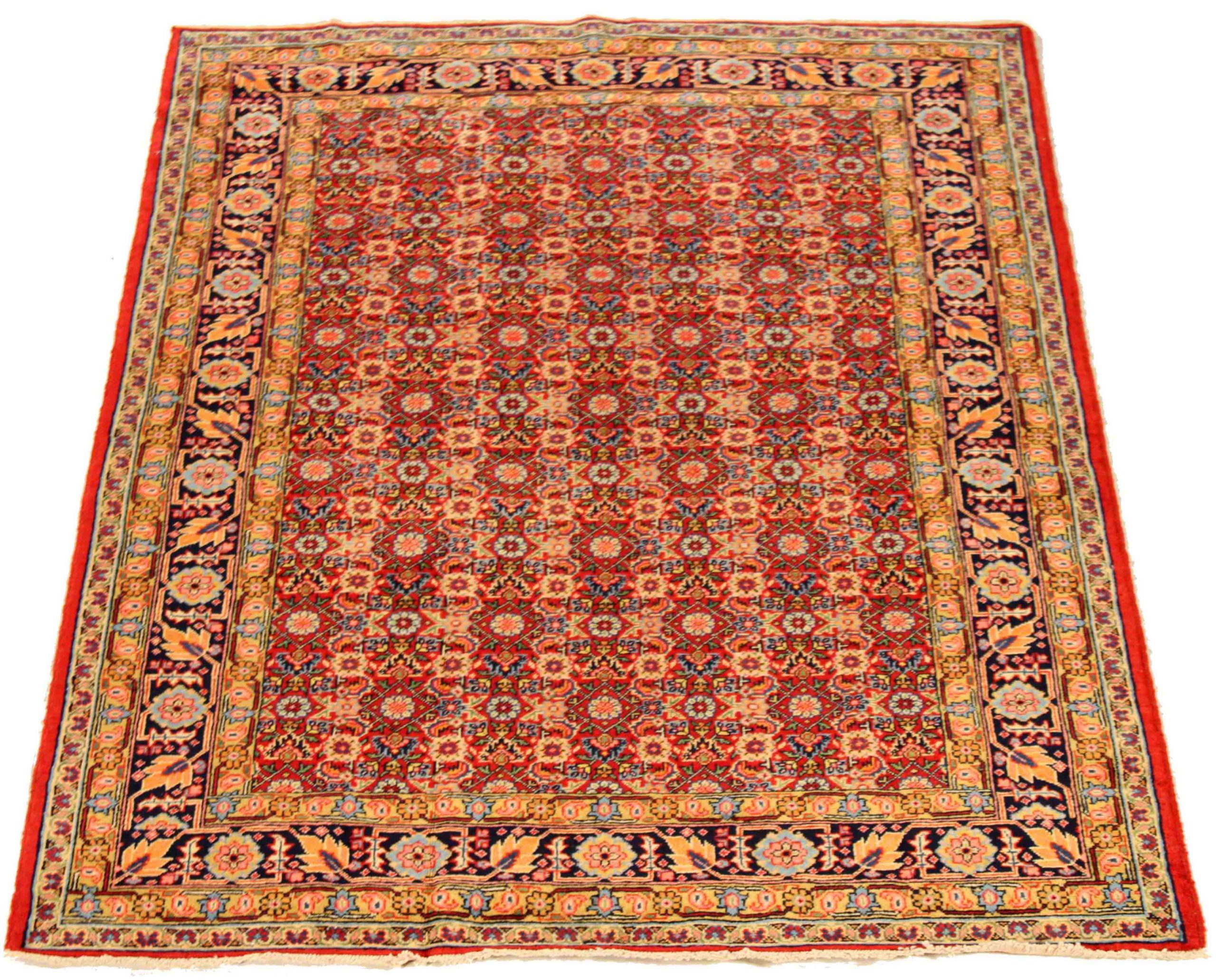 Thumbnail 2 for Antique Persian Tabriz Traditional Rug 70044