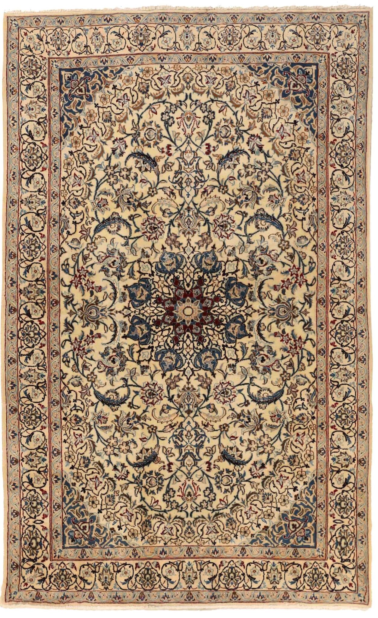 Thumbnail 8 for Antique Persian Nain Traditional Rug 70037