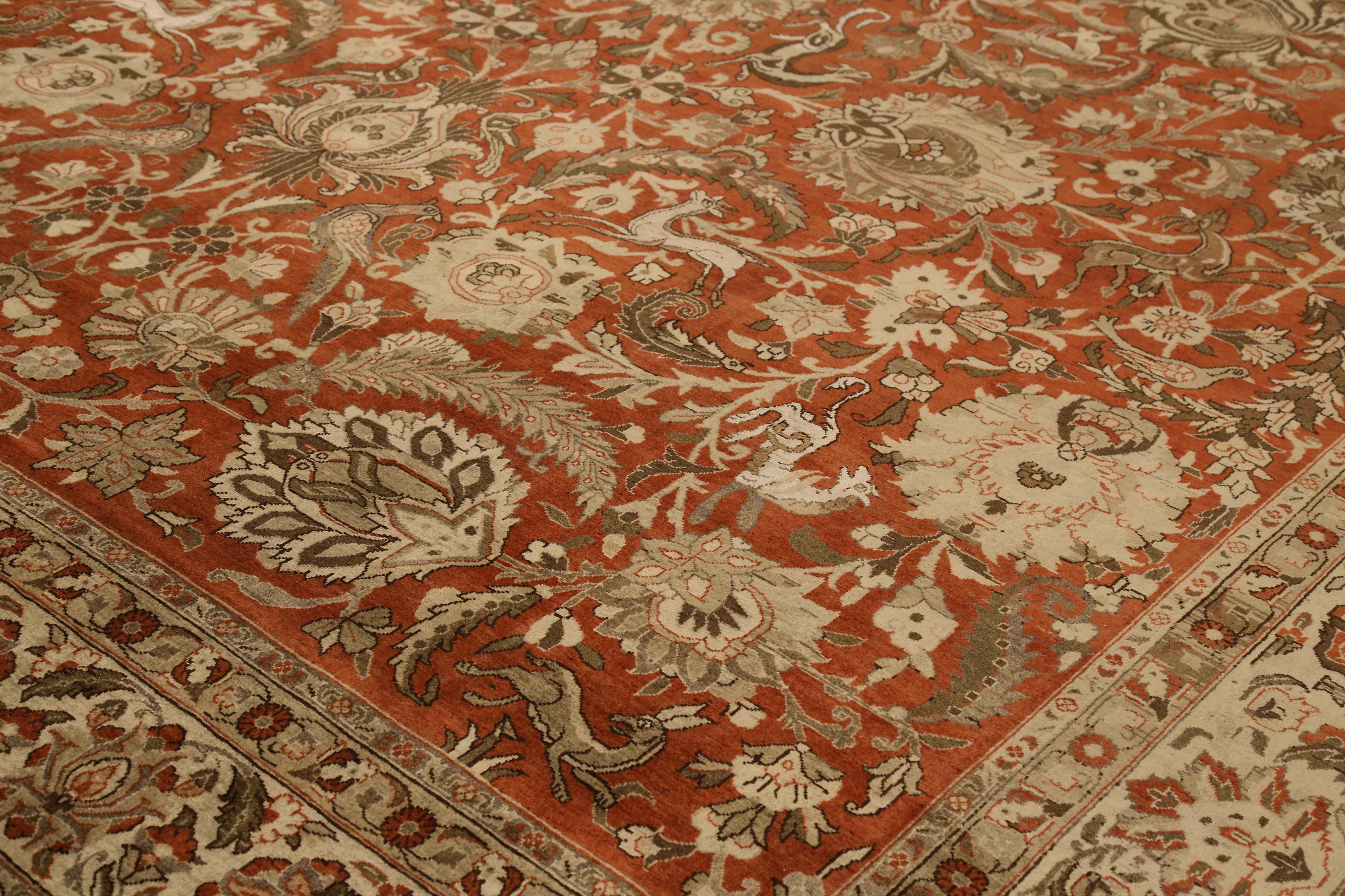 Thumbnail 6 for Antique Persian Qum Traditional Rug 52039