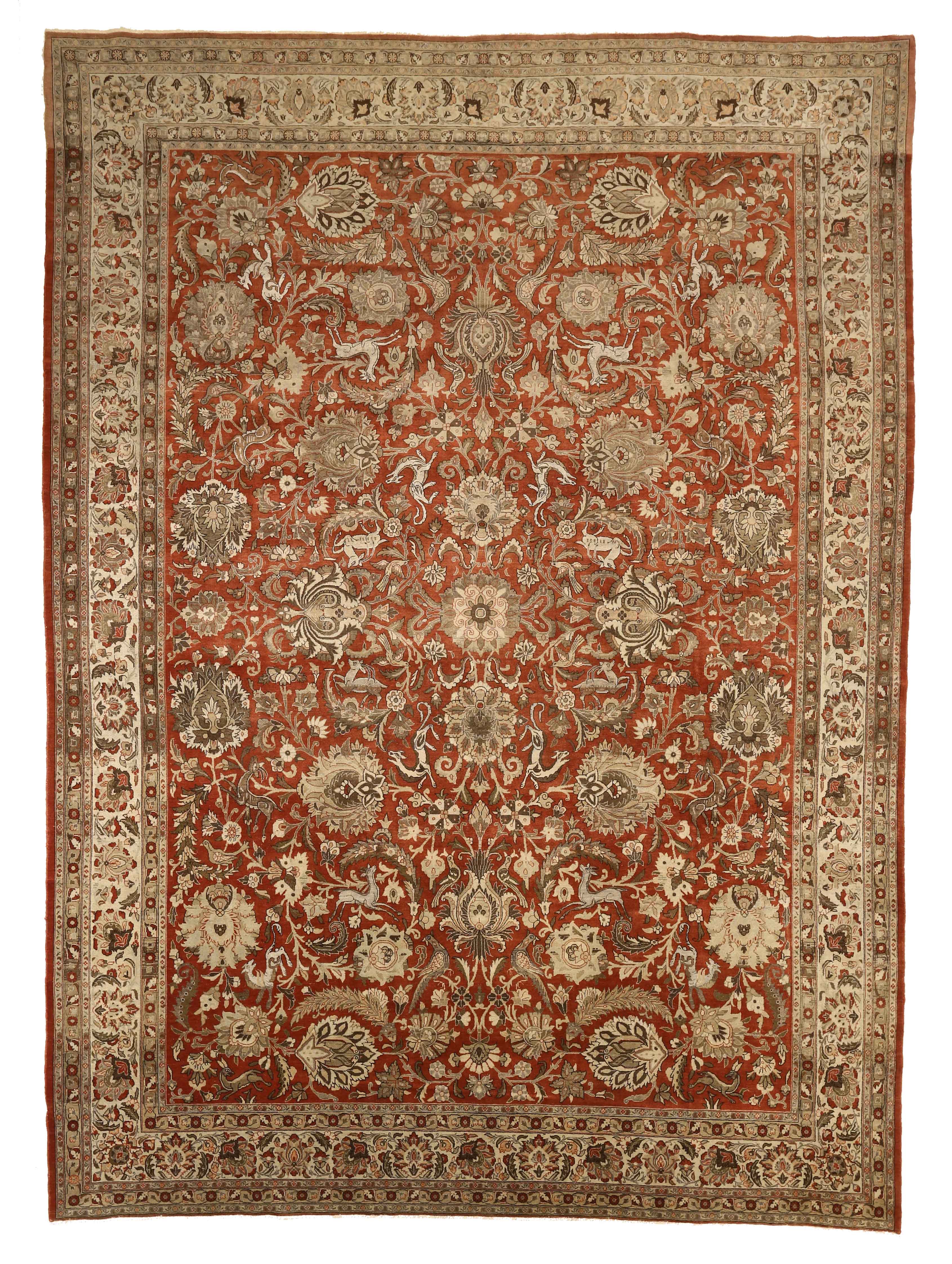 Thumbnail 2 for Antique Persian Qum Traditional Rug 52039