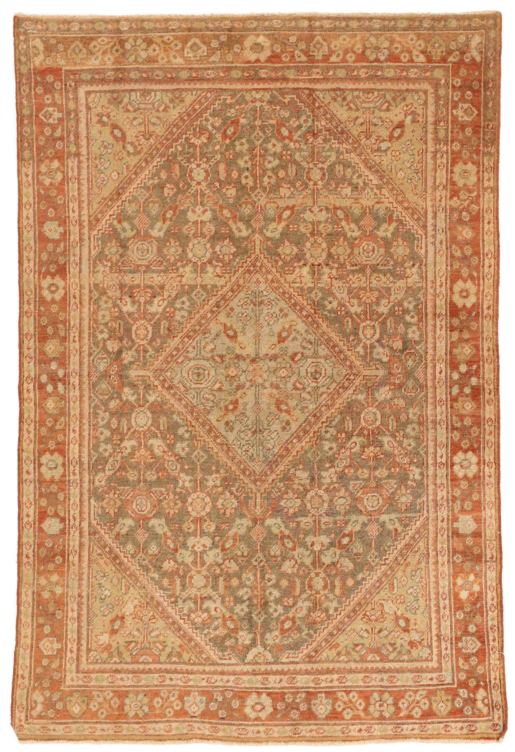 Thumbnail 4 for Antique Persian Meshkabad Traditional Rug 75805