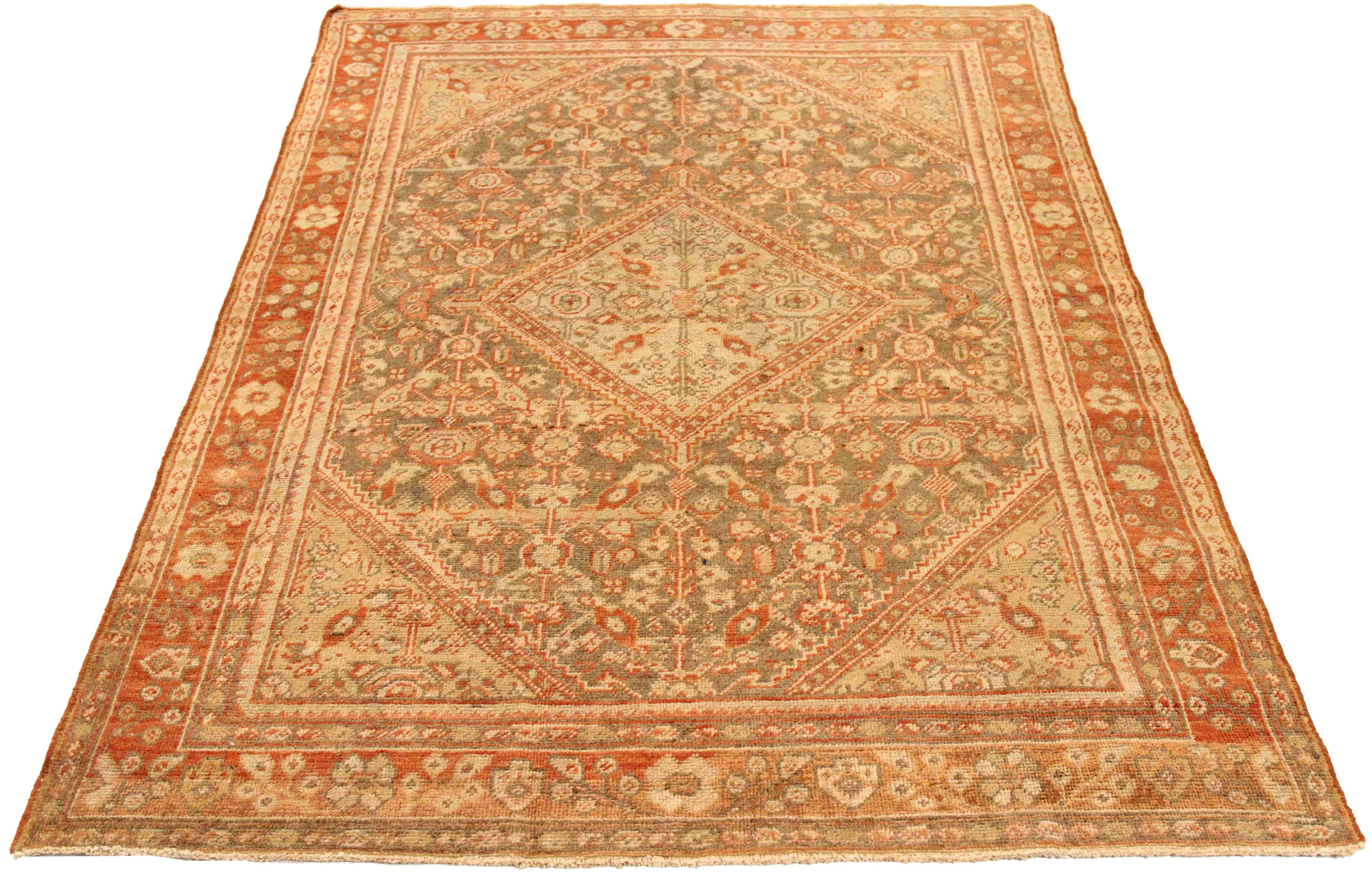 Thumbnail 3 for Antique Persian Meshkabad Traditional Rug 75805