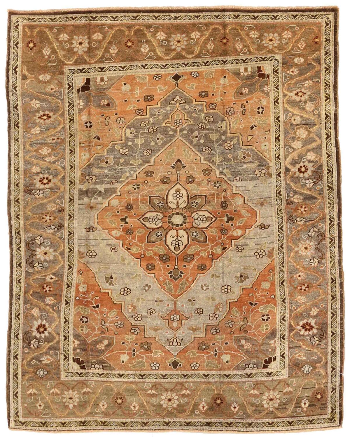 Thumbnail 7 for Antique Persian Heriz Transitional Rug 75841