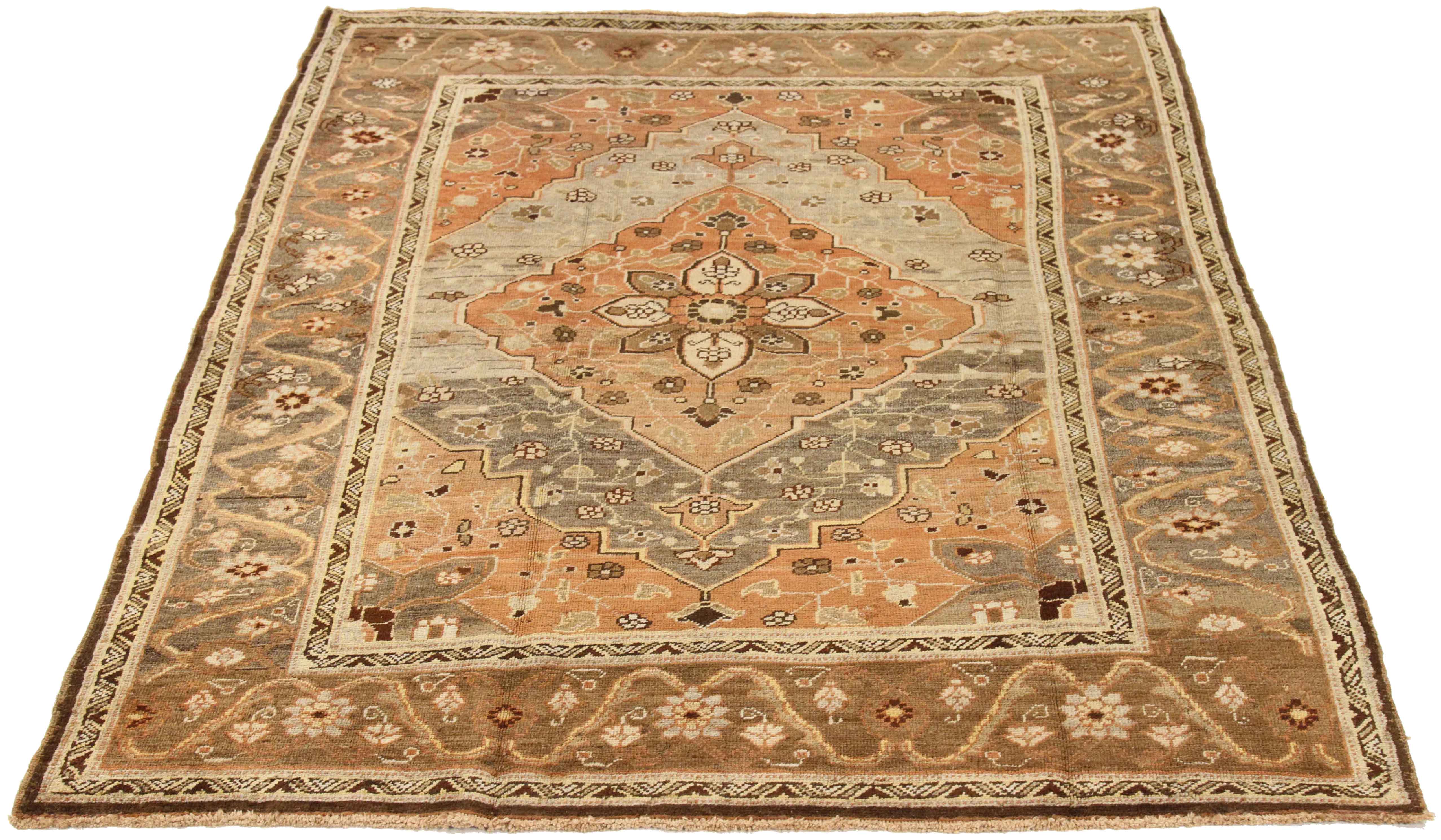Thumbnail 5 for Antique Persian Heriz Transitional Rug 75841