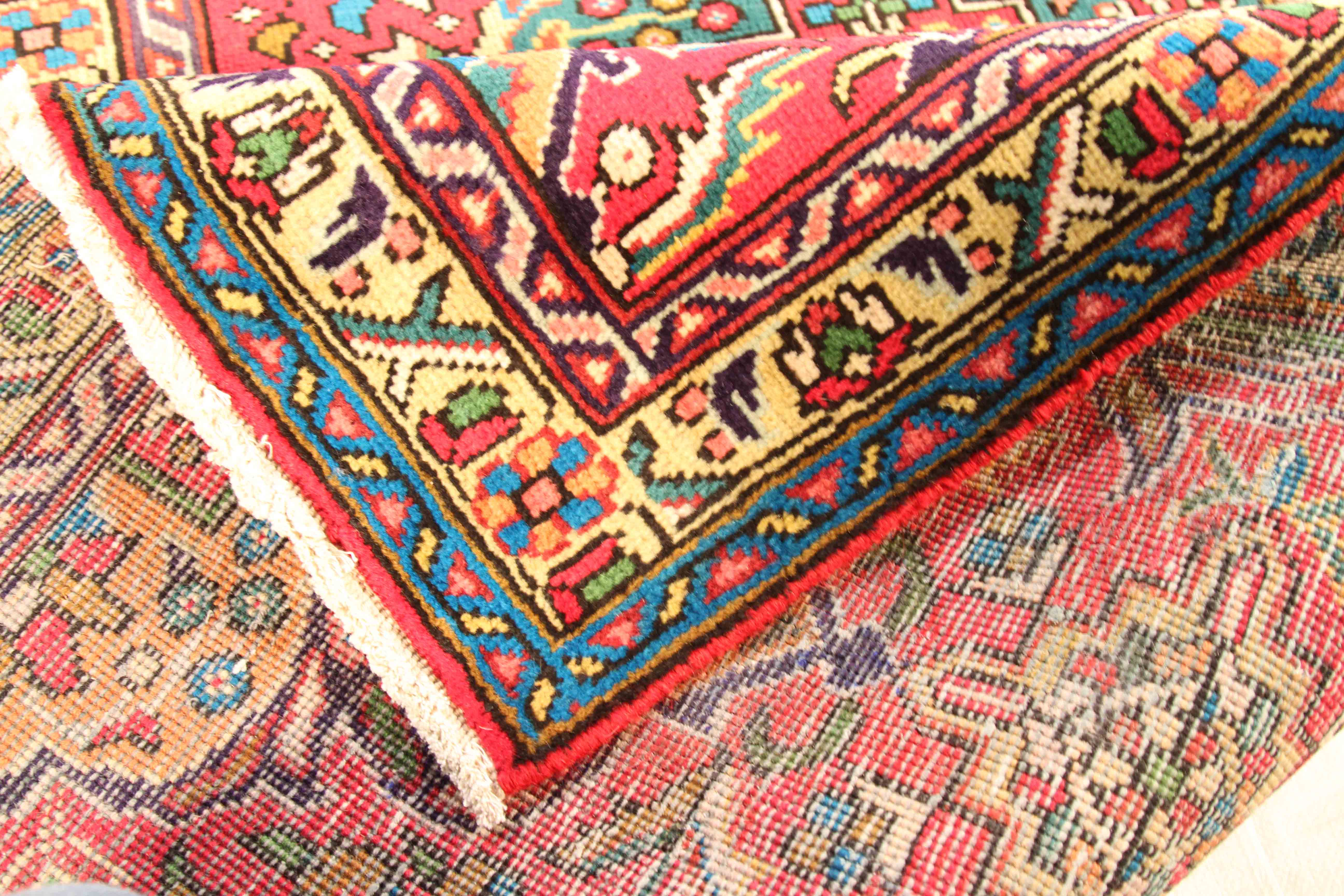 Thumbnail 3 for Antique Persian Tabriz Traditional Rug 70039