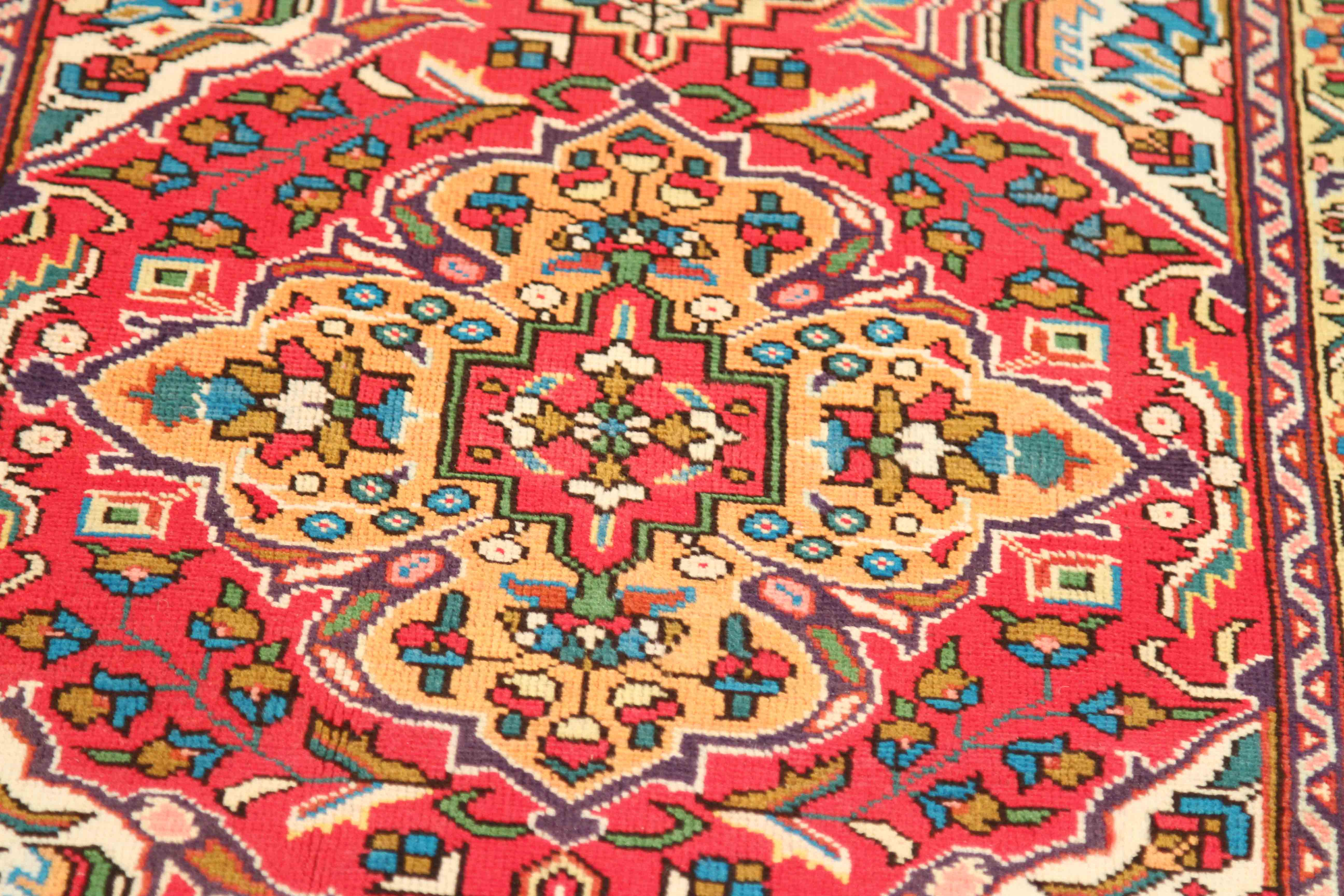 Thumbnail 6 for Antique Persian Tabriz Traditional Rug 70039