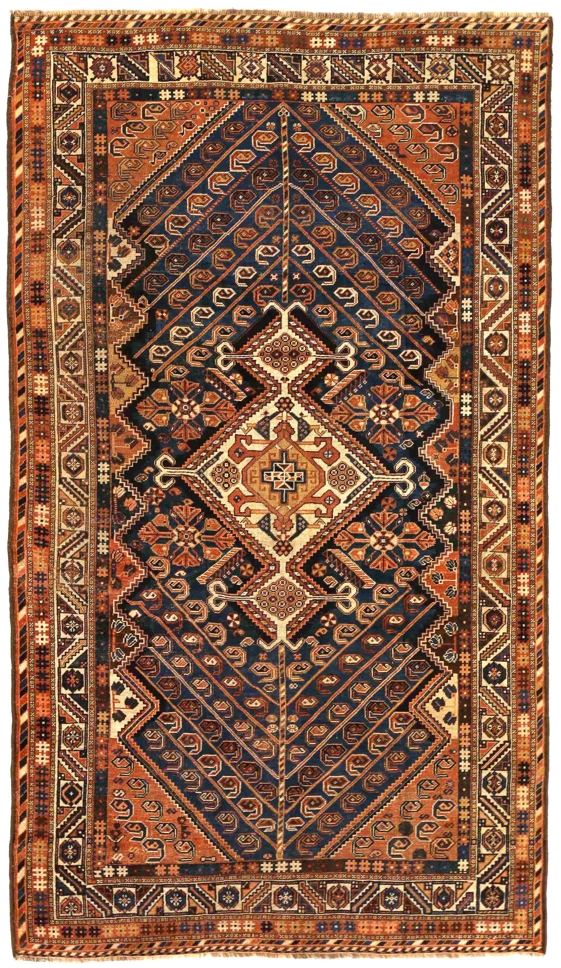 Thumbnail 12 for Antique Persian Shiraz Traditional Rug 70064