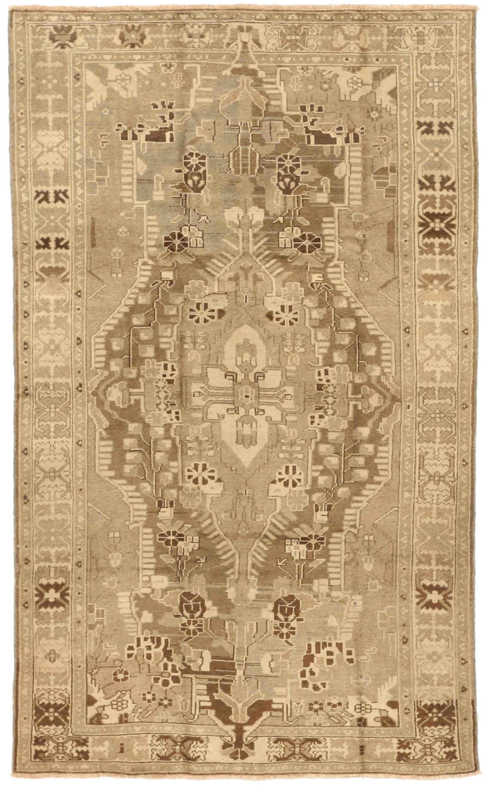 Thumbnail 5 for Antique Persian Saveh Transitional Rug 75836