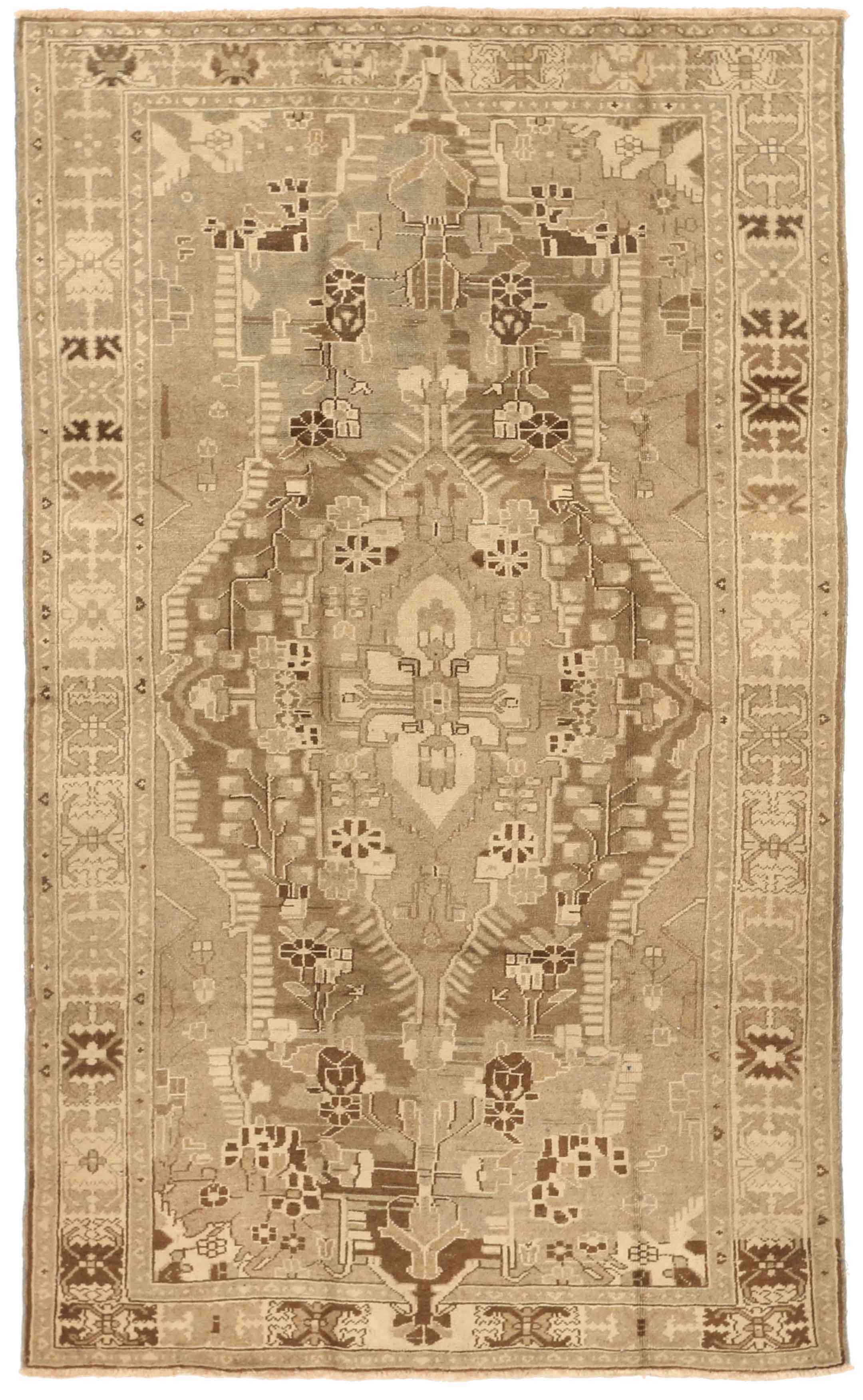 Thumbnail 9 for Antique Persian Saveh Transitional Rug 75836