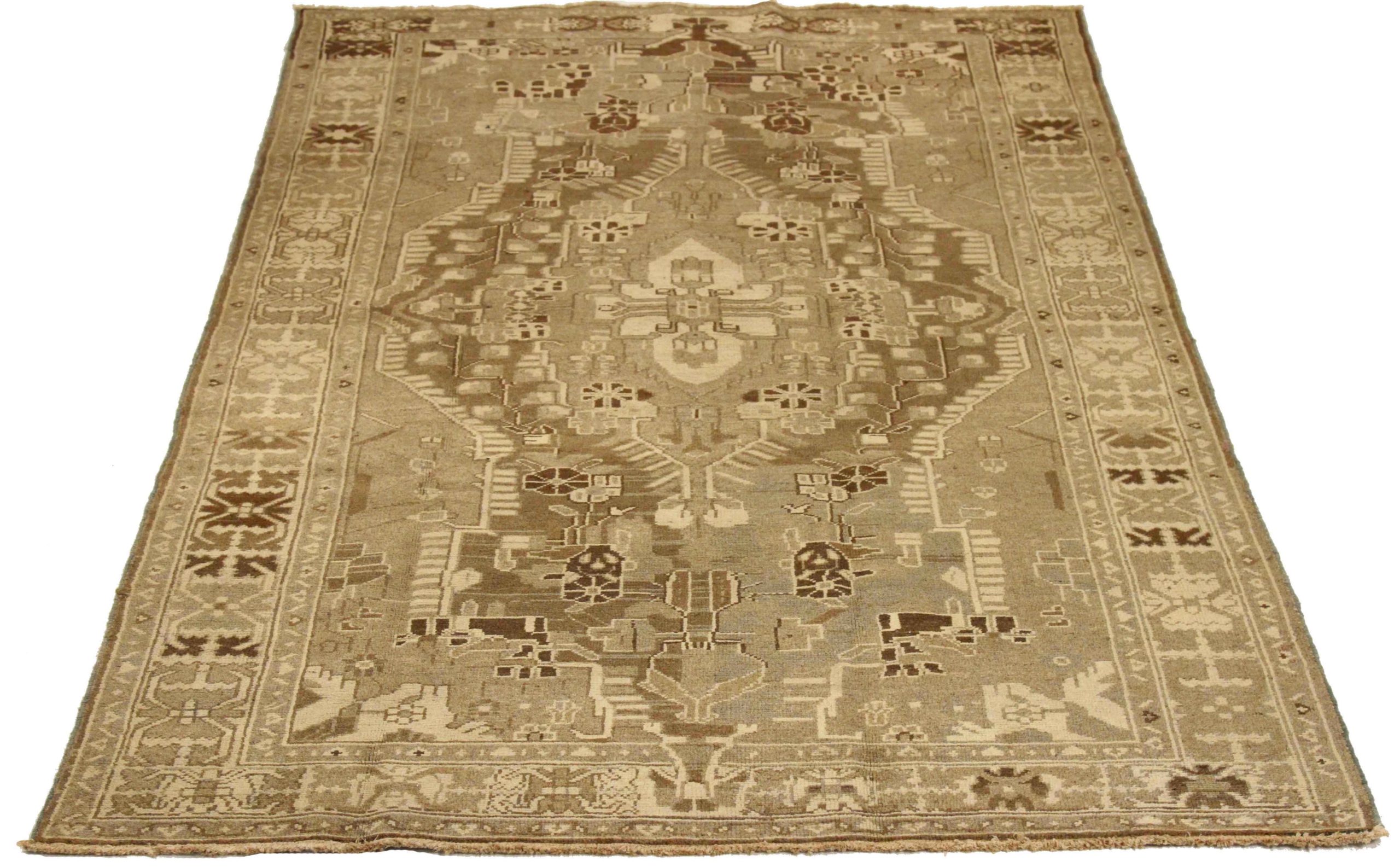 Thumbnail 7 for Antique Persian Saveh Transitional Rug 75836
