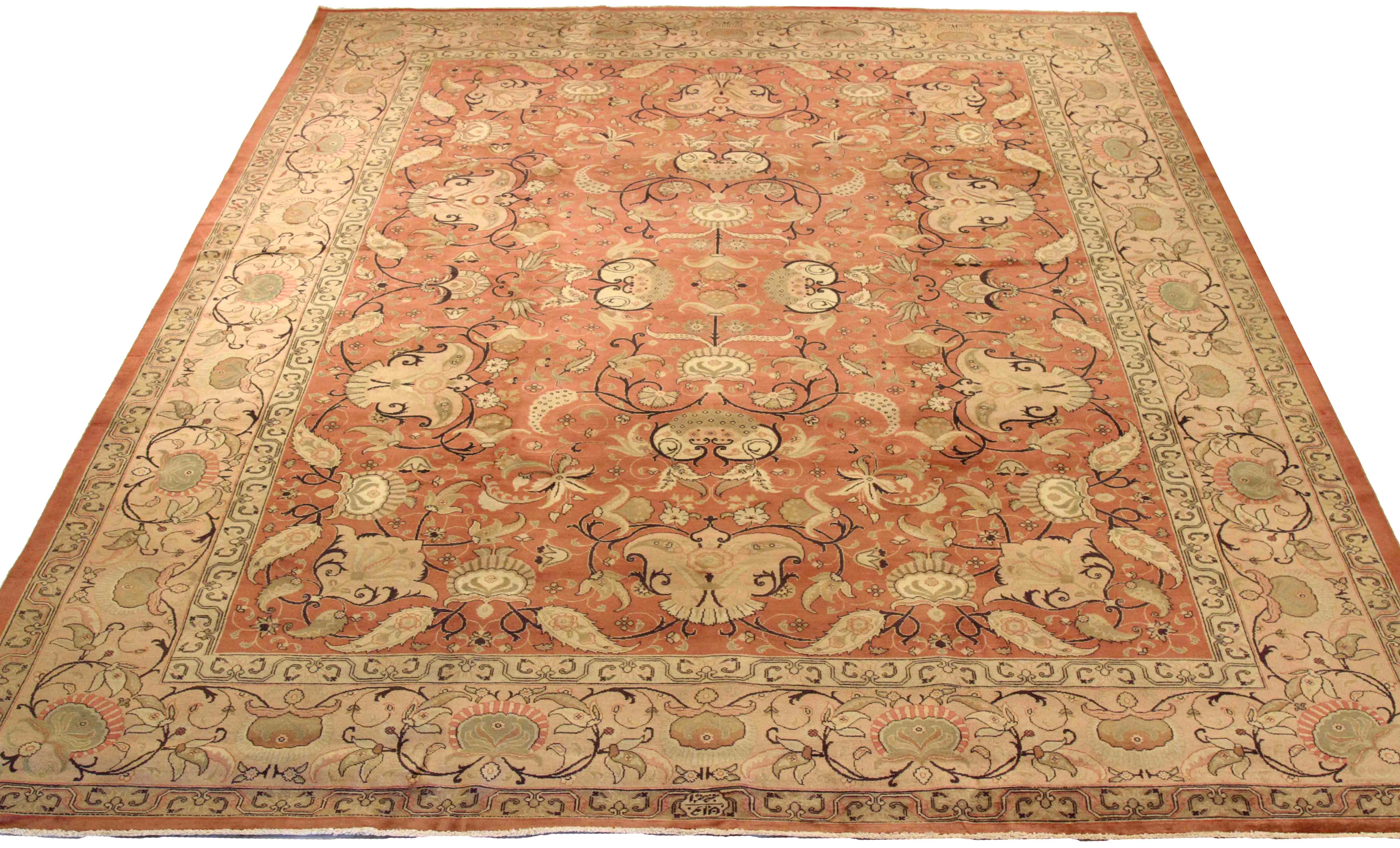 Thumbnail 3 for Antique Persian Tabriz Traditional Rug 75867