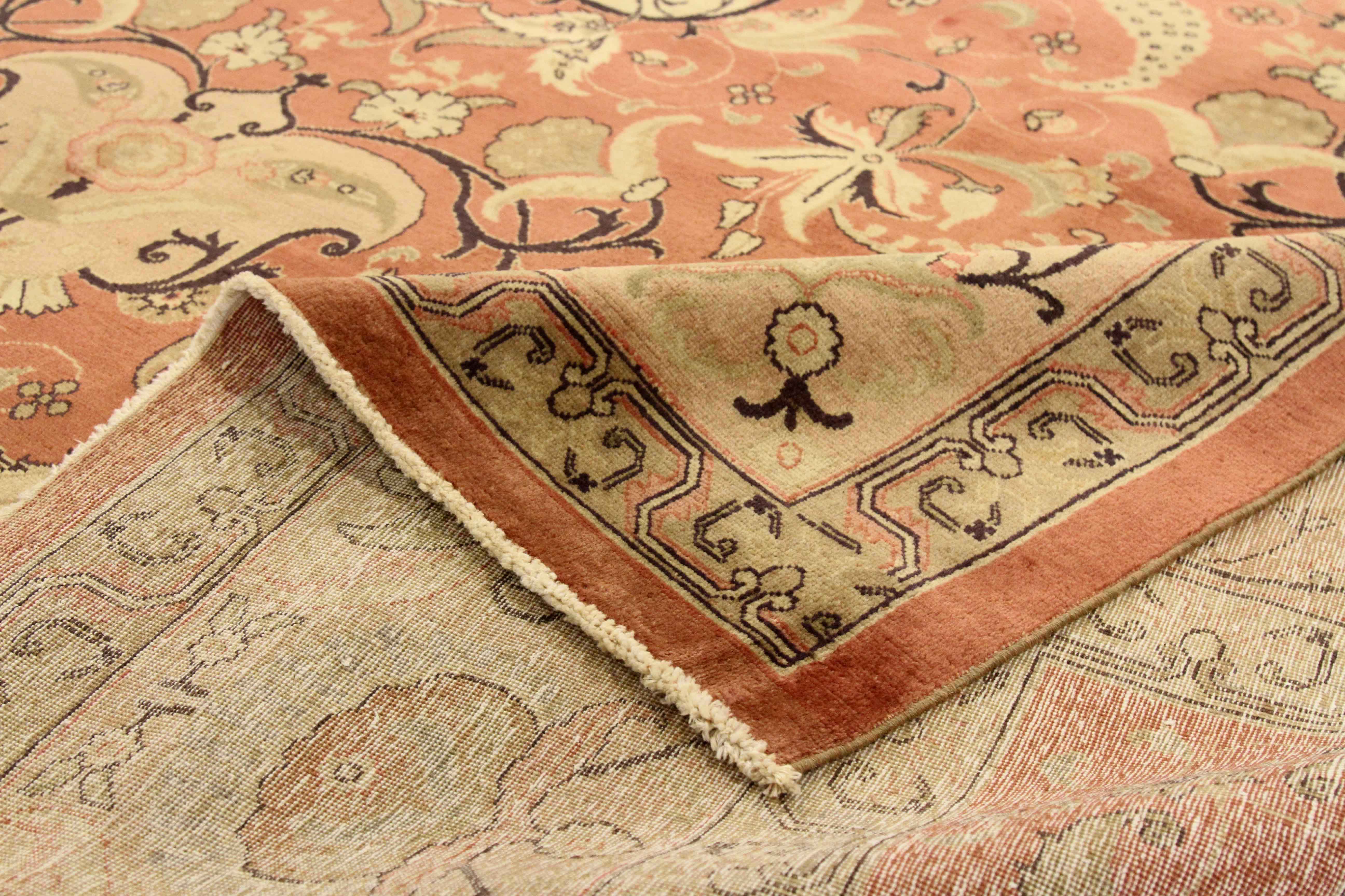 Thumbnail 2 for Antique Persian Tabriz Traditional Rug 75867