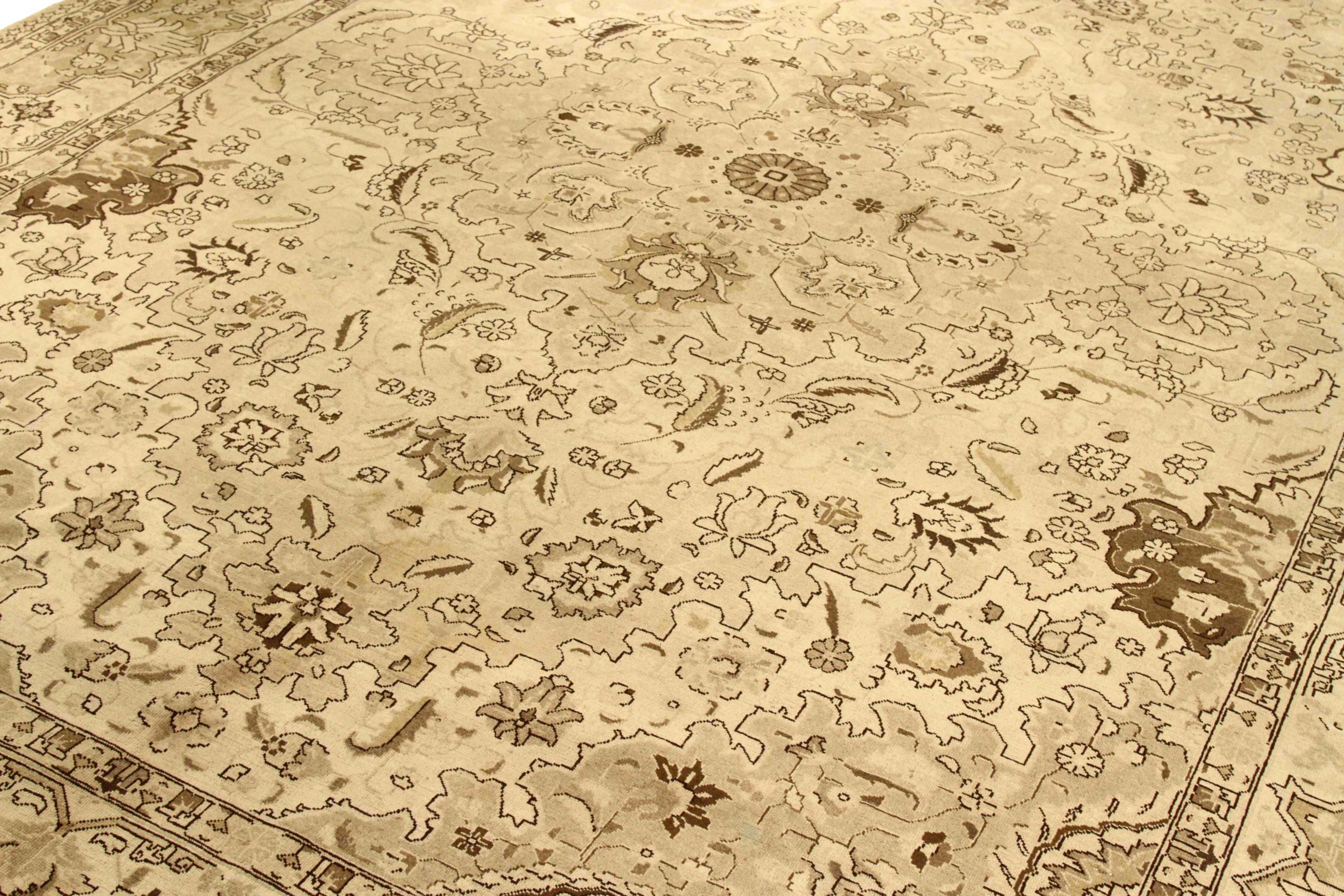 Thumbnail 10 for Antique Persian Tabriz Traditional Rug 75871