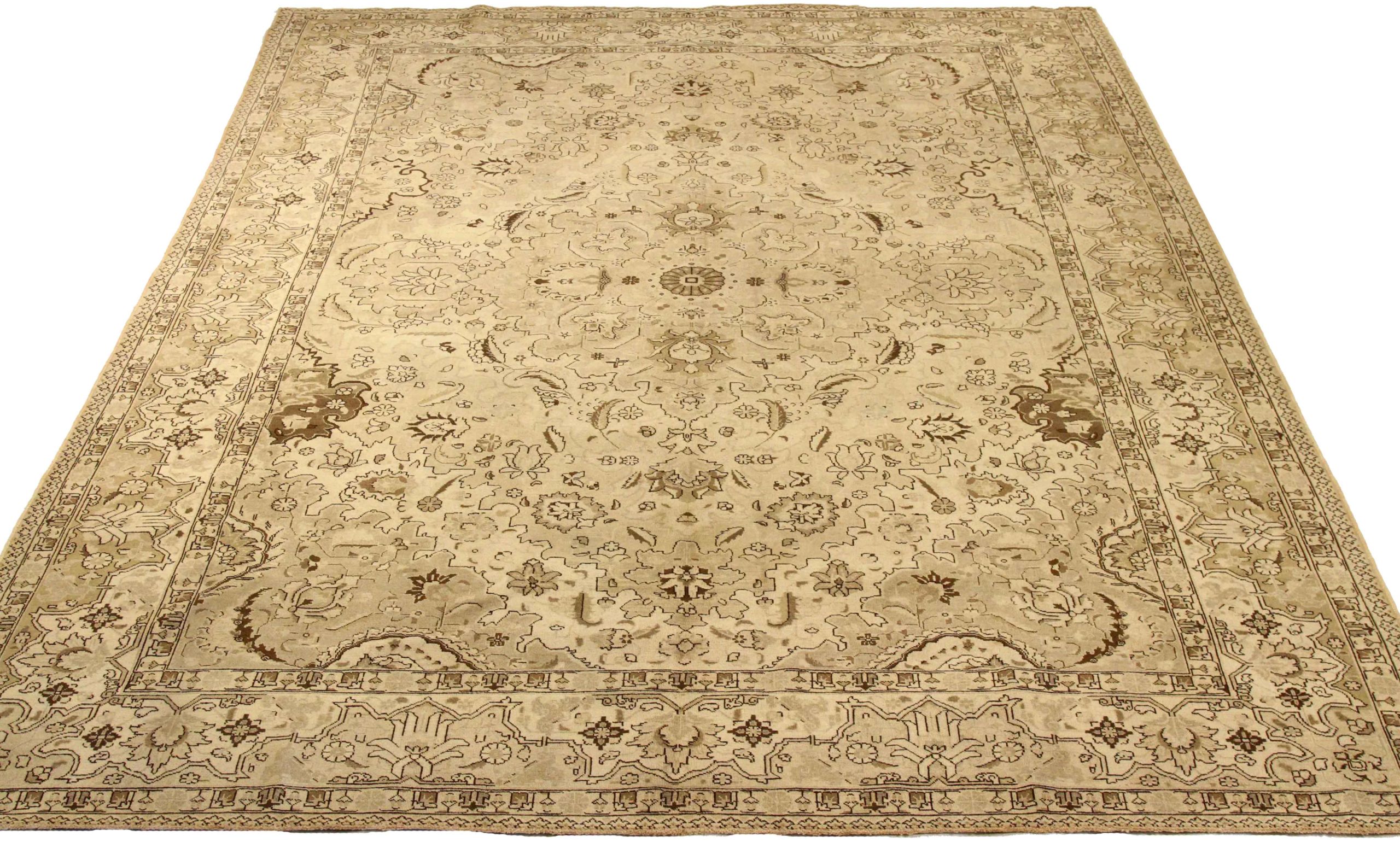 Thumbnail 12 for Antique Persian Tabriz Traditional Rug 75871