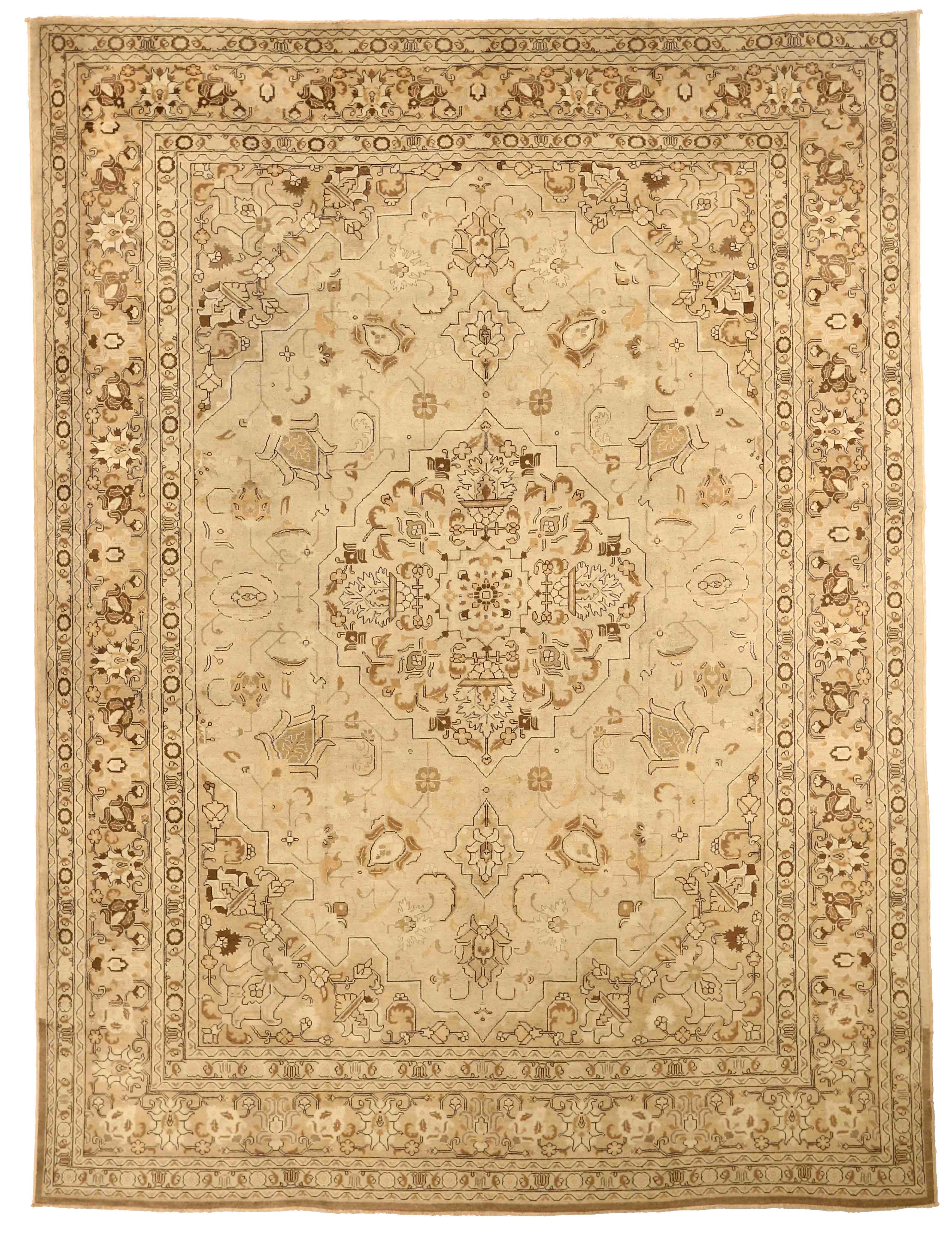 Thumbnail 7 for Antique Persian Tabriz Traditional Rug 75860