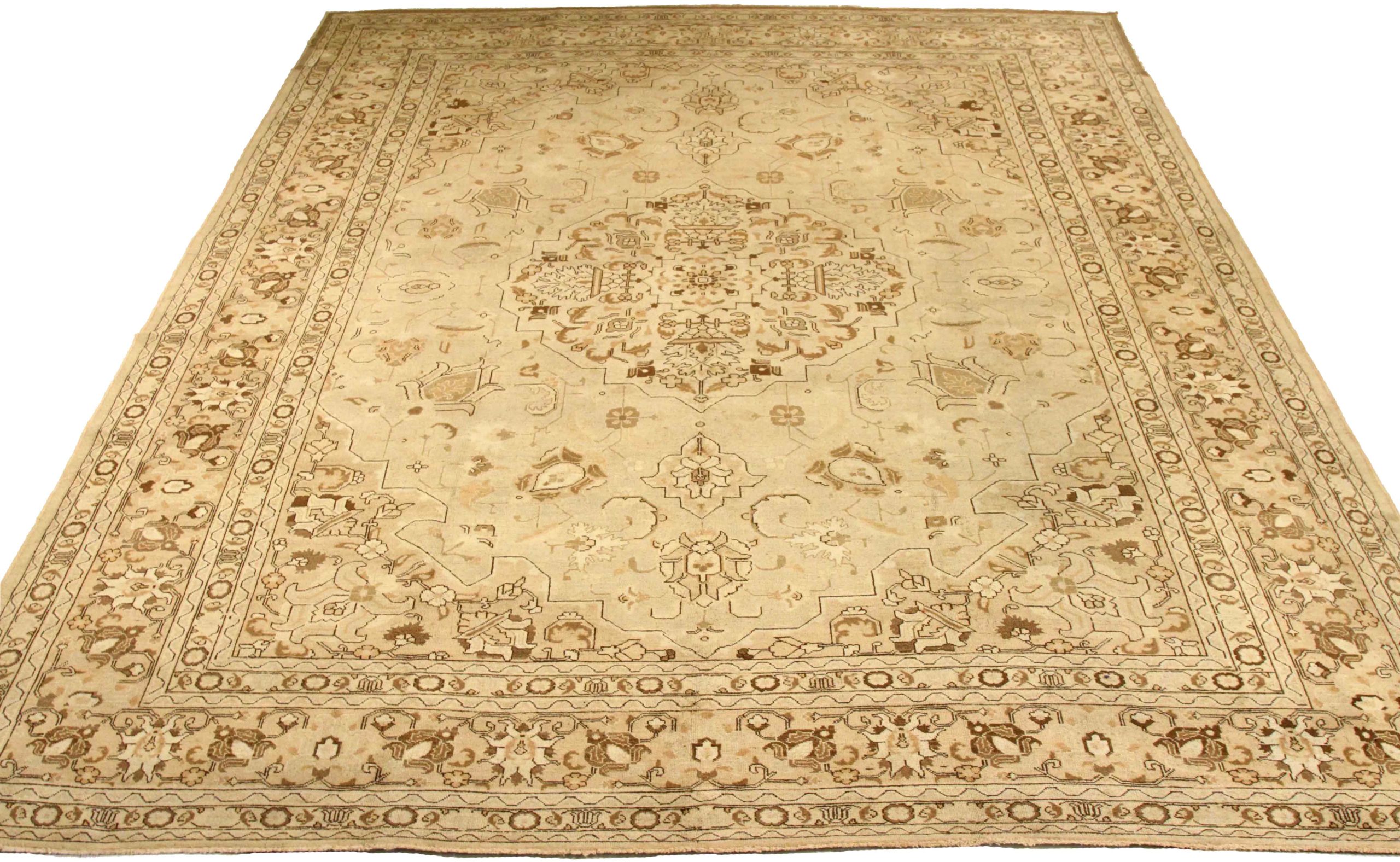 Thumbnail 12 for Antique Persian Tabriz Traditional Rug 75860