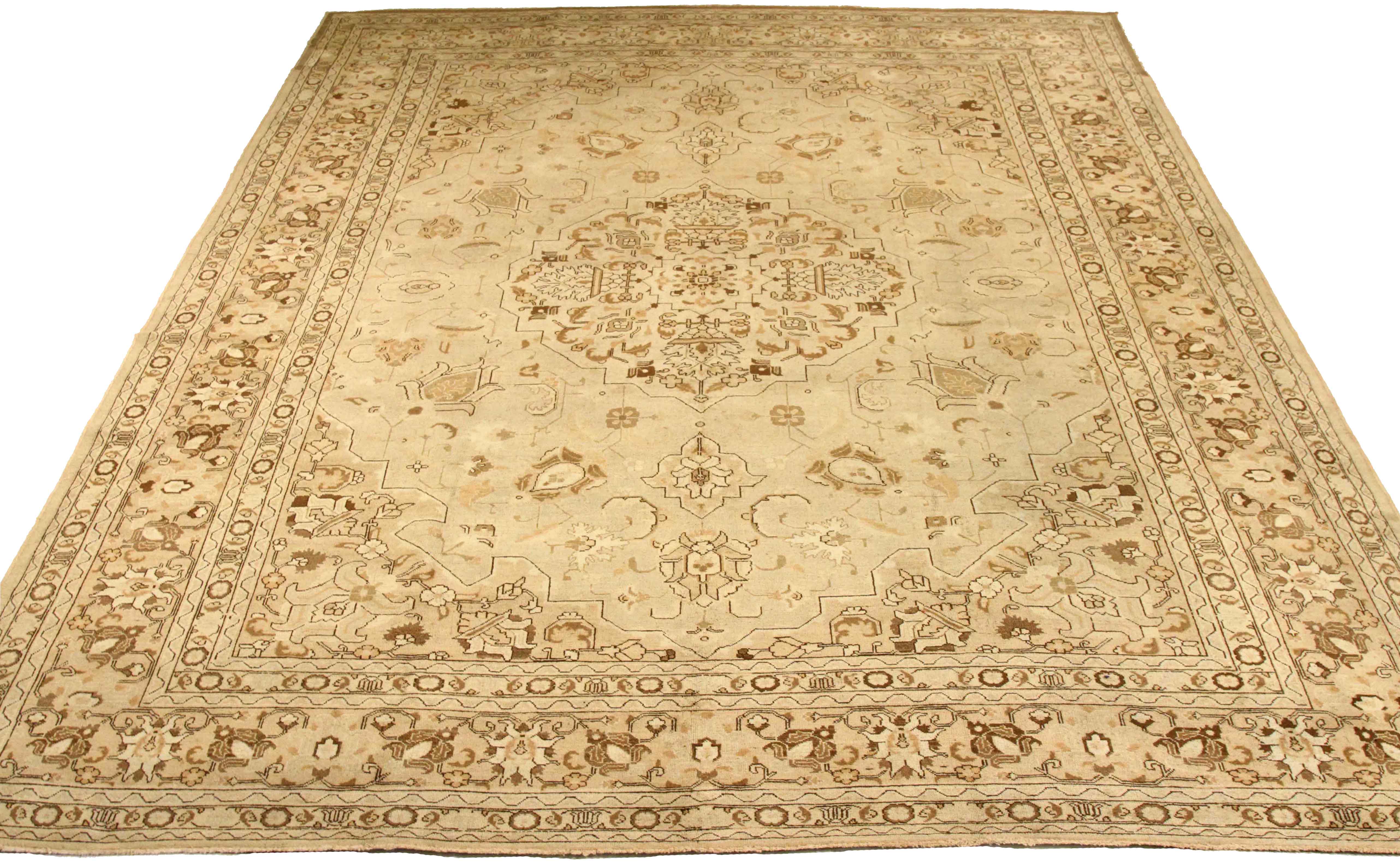 Thumbnail 9 for Antique Persian Tabriz Traditional Rug 75860