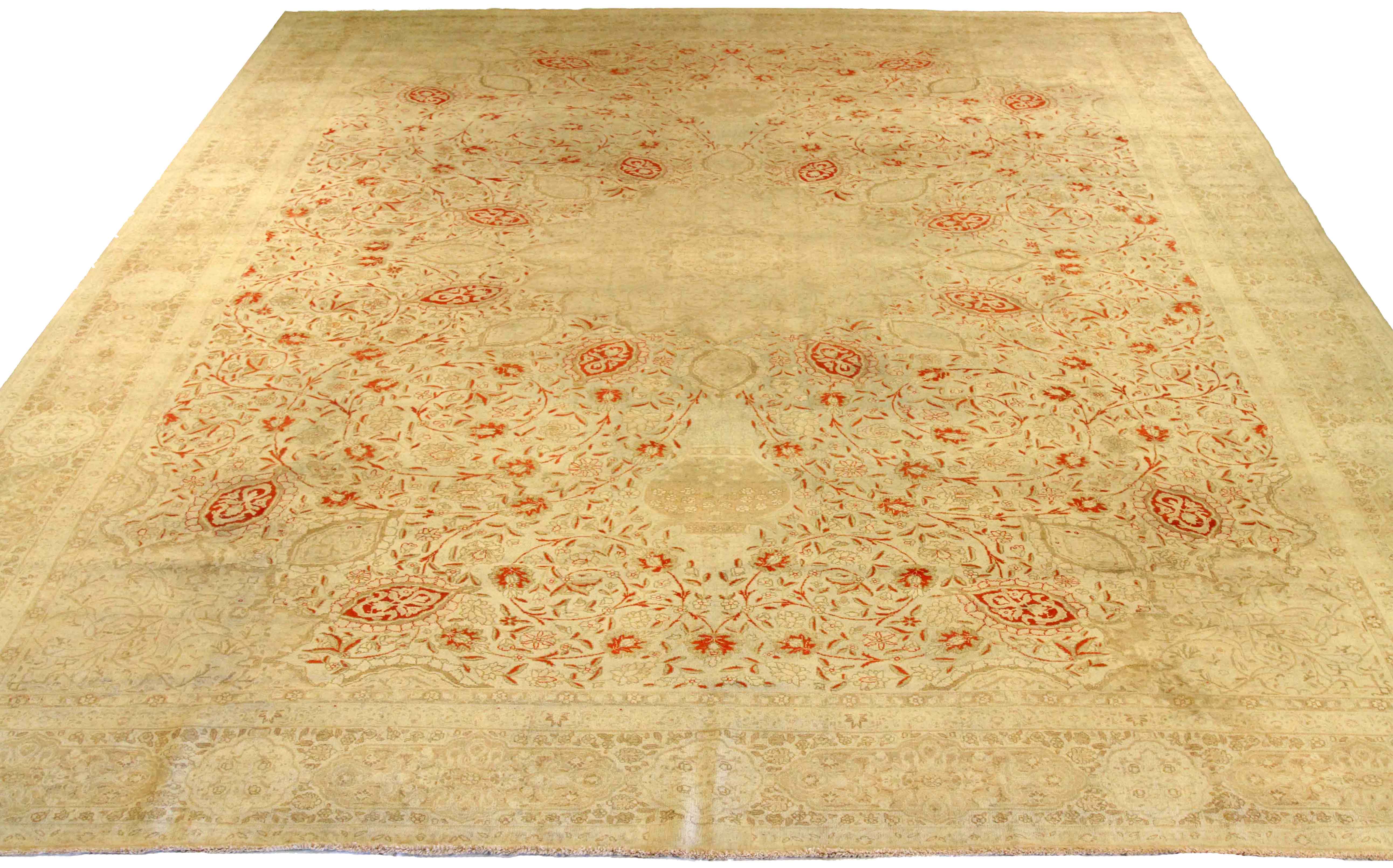 Thumbnail 14 for Antique Persian Tabriz Transitional Rug 75863