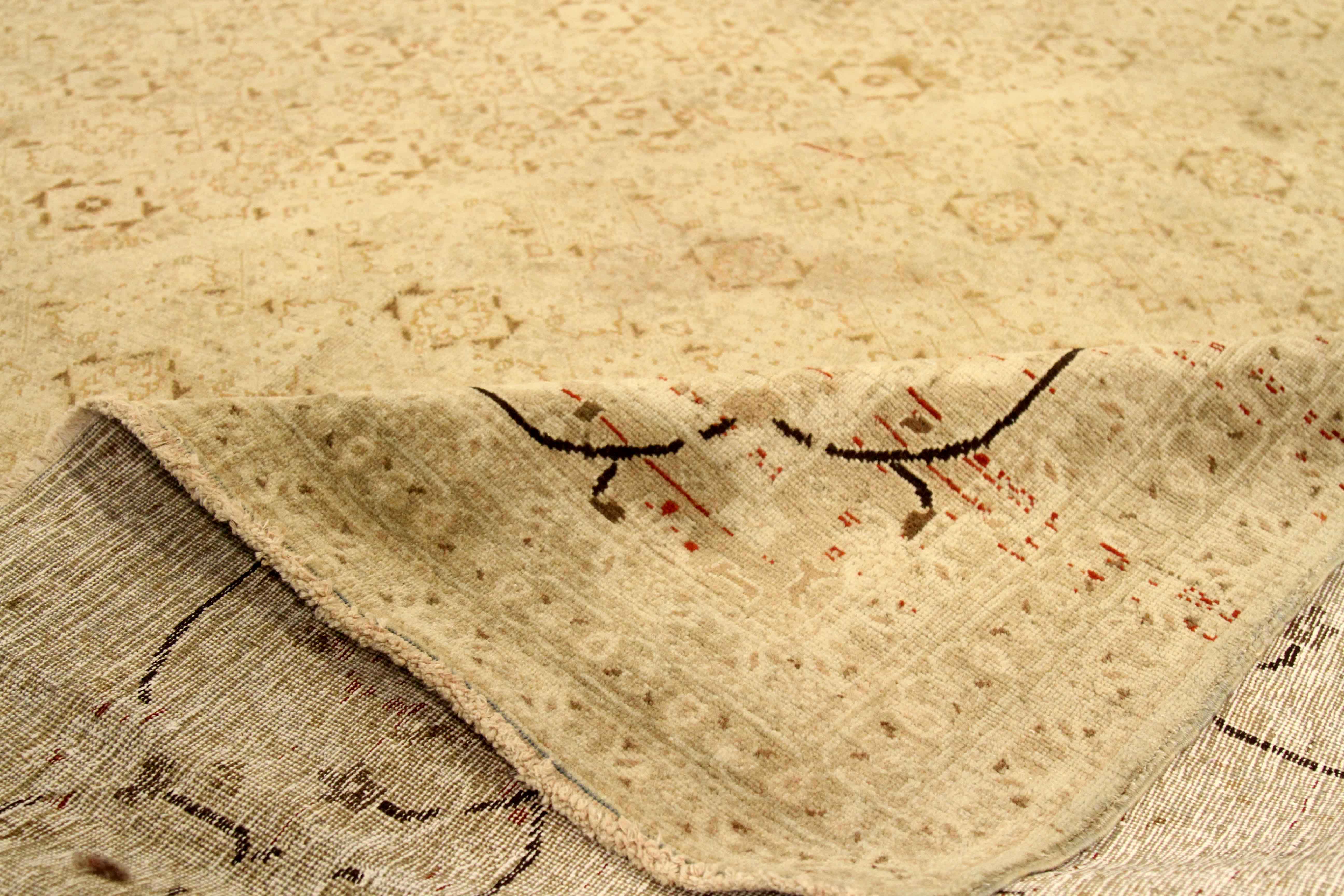 Thumbnail 4 for Antique Persian Tabriz Traditional Rug 75849