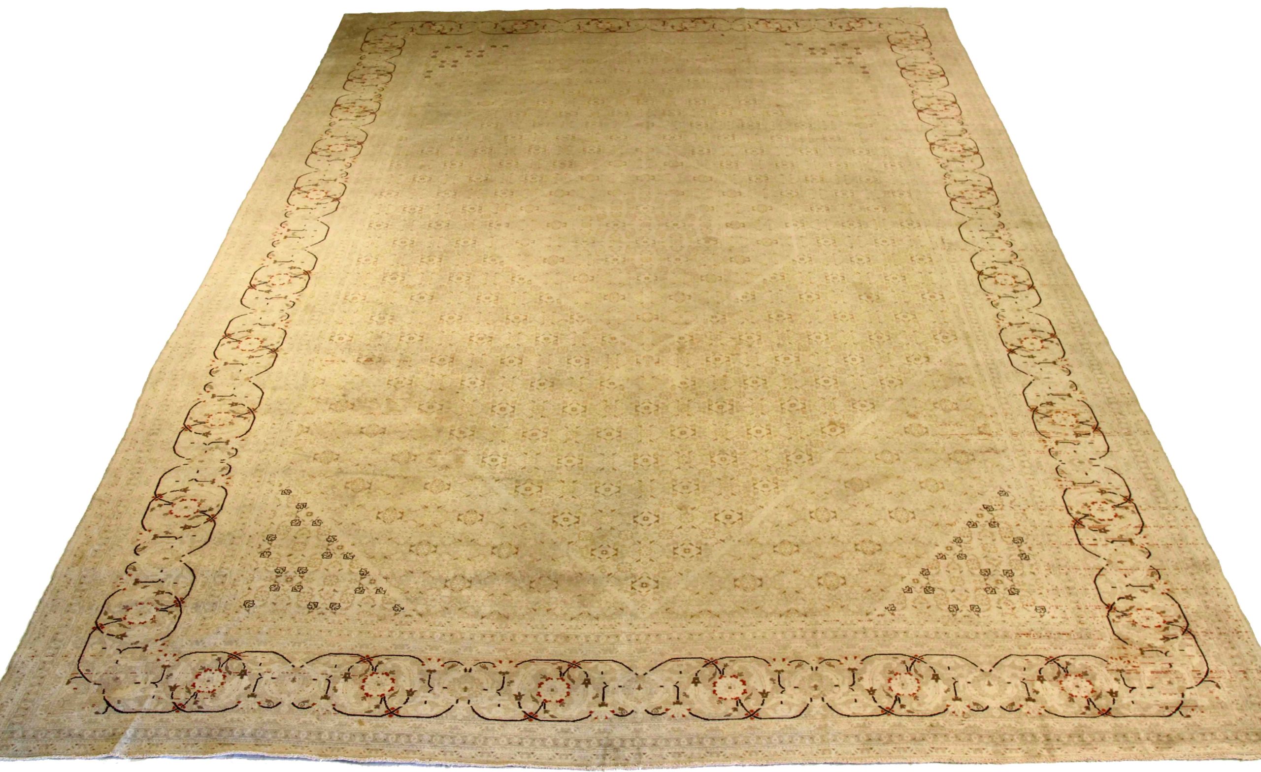 Thumbnail 11 for Antique Persian Tabriz Traditional Rug 75849