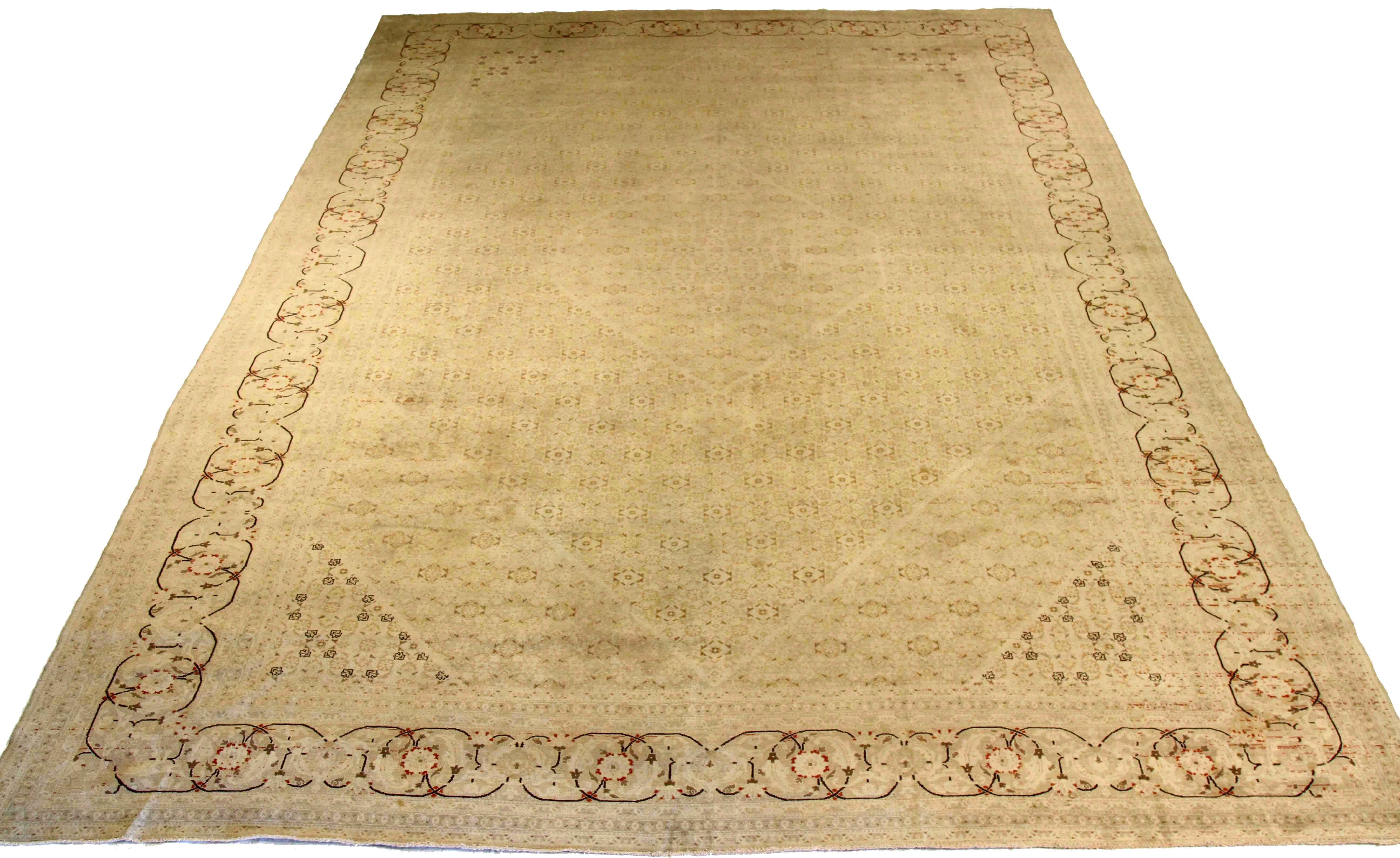 Thumbnail 9 for Antique Persian Tabriz Traditional Rug 75849