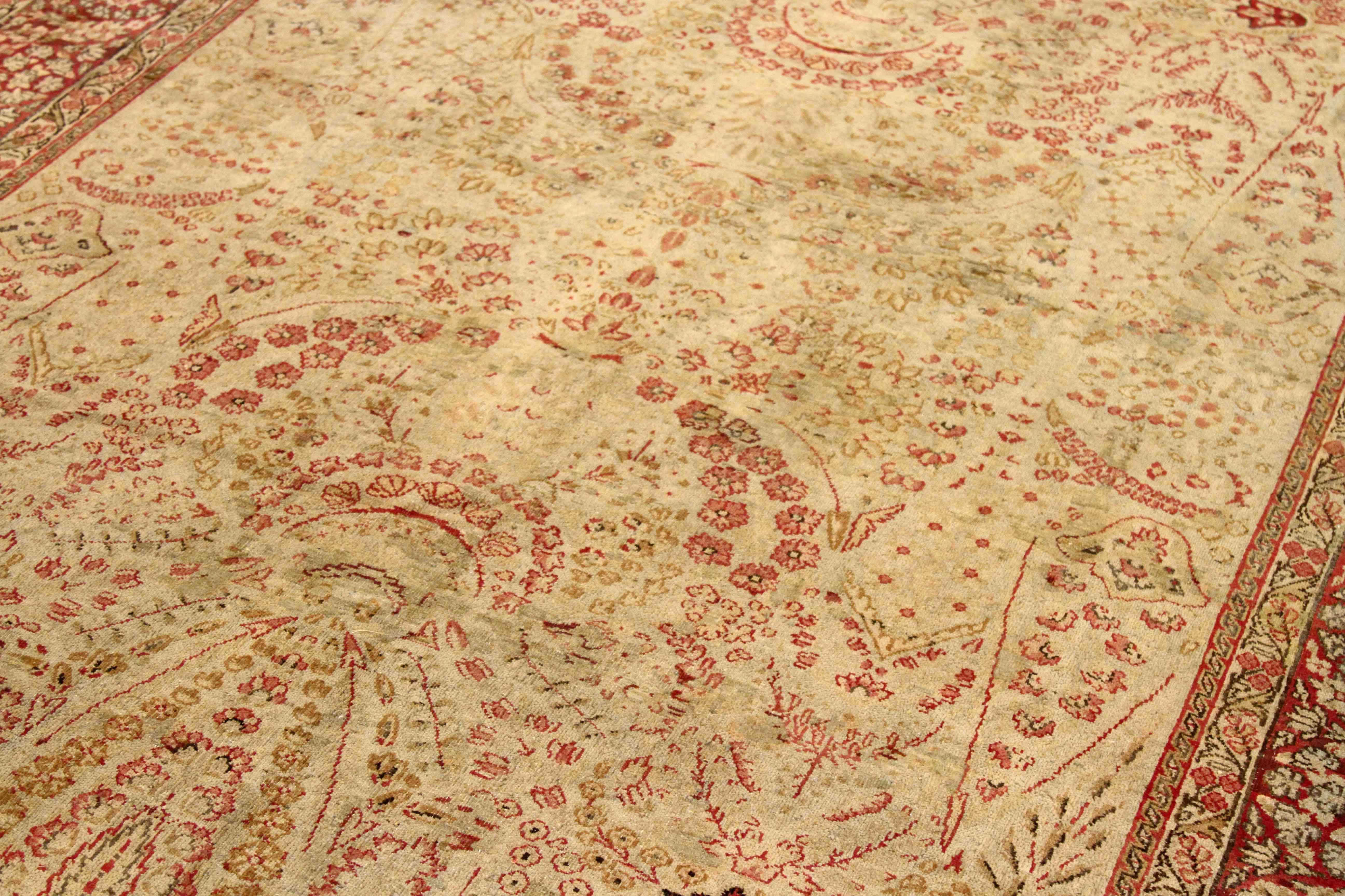 Thumbnail 3 for Antique Persian Kerman Traditional Rug 75853