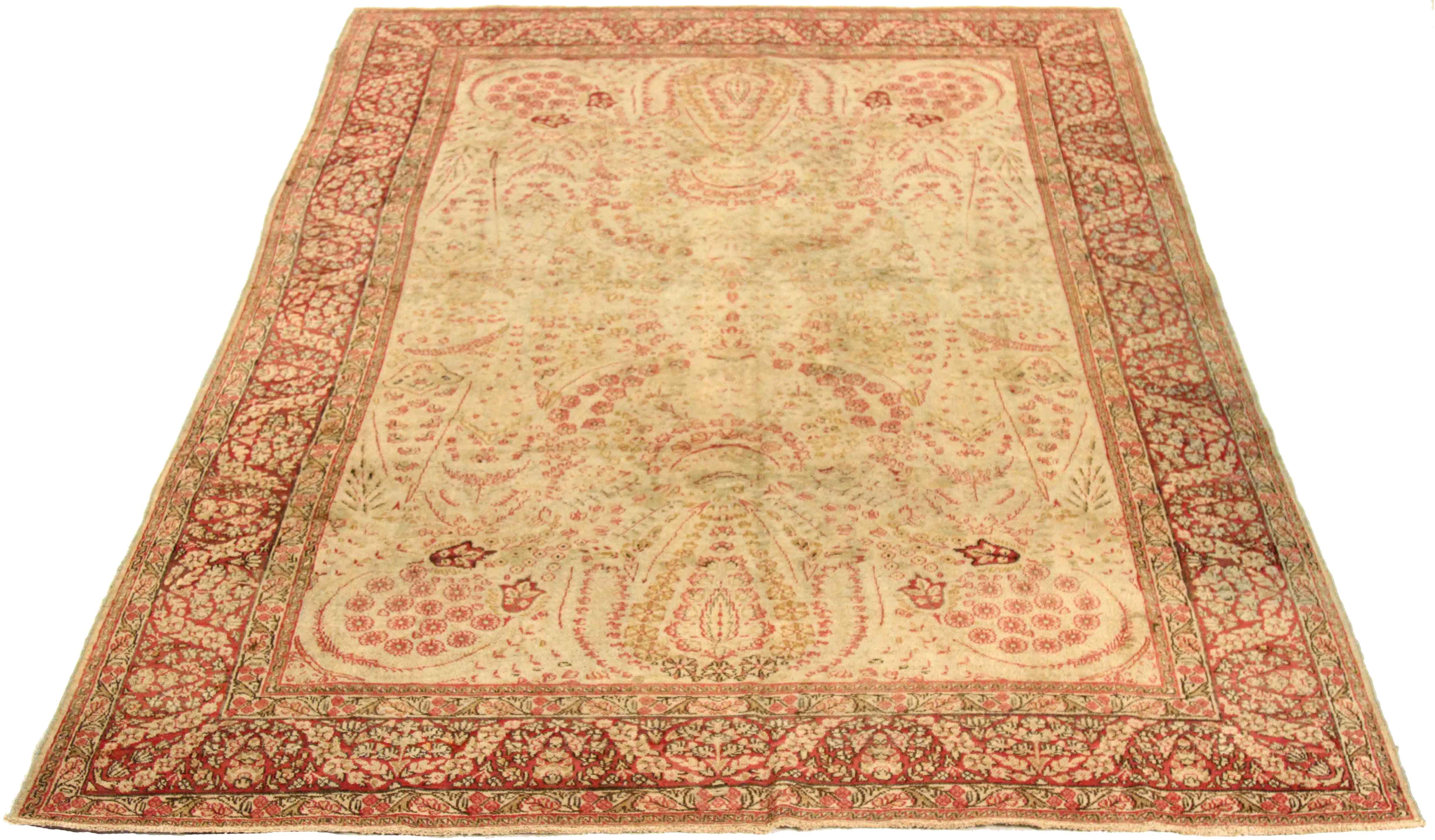 Thumbnail 4 for Antique Persian Kerman Traditional Rug 75853