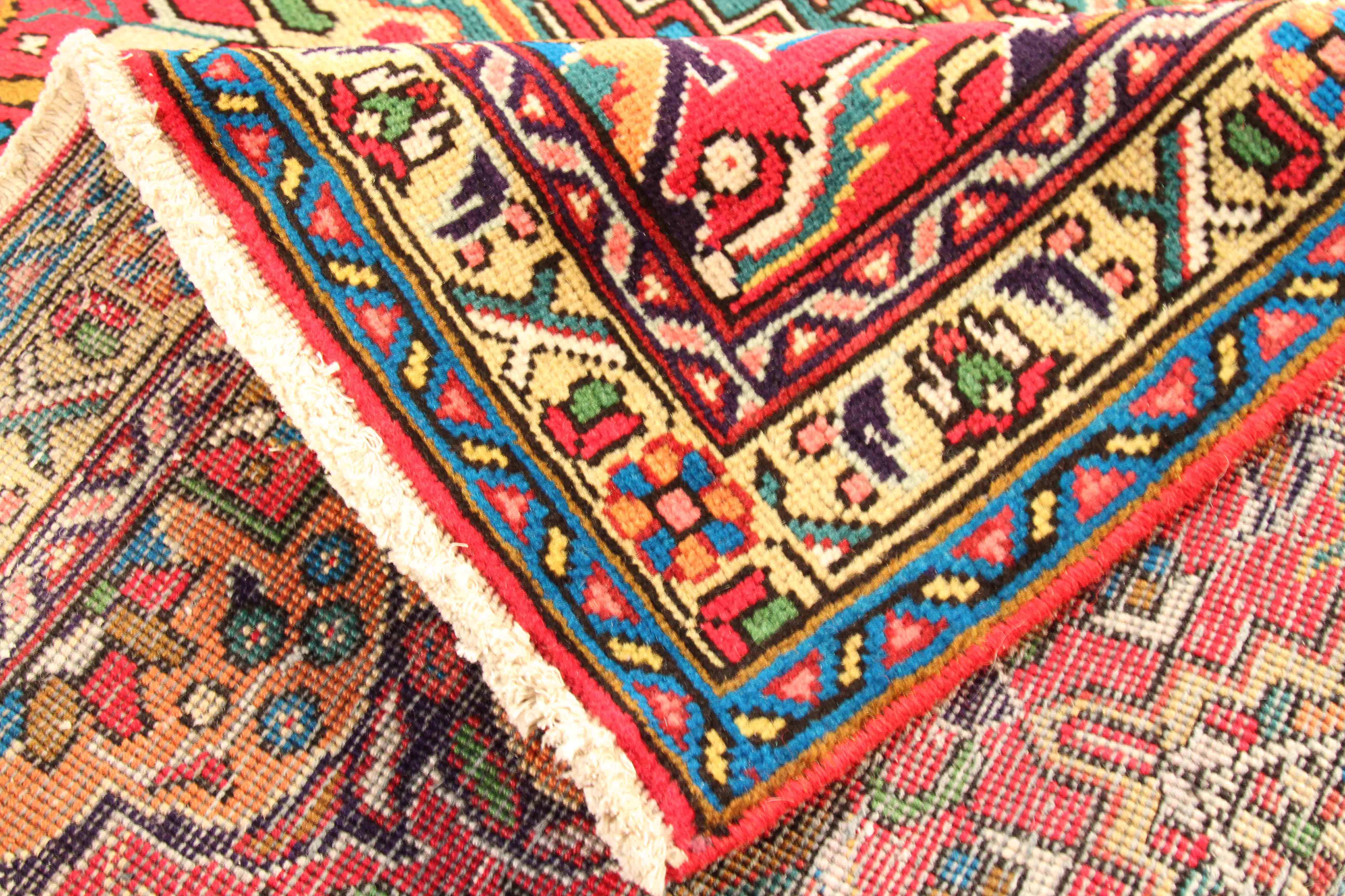 Thumbnail 3 for Antique Persian Tabriz Traditional Rug 70046