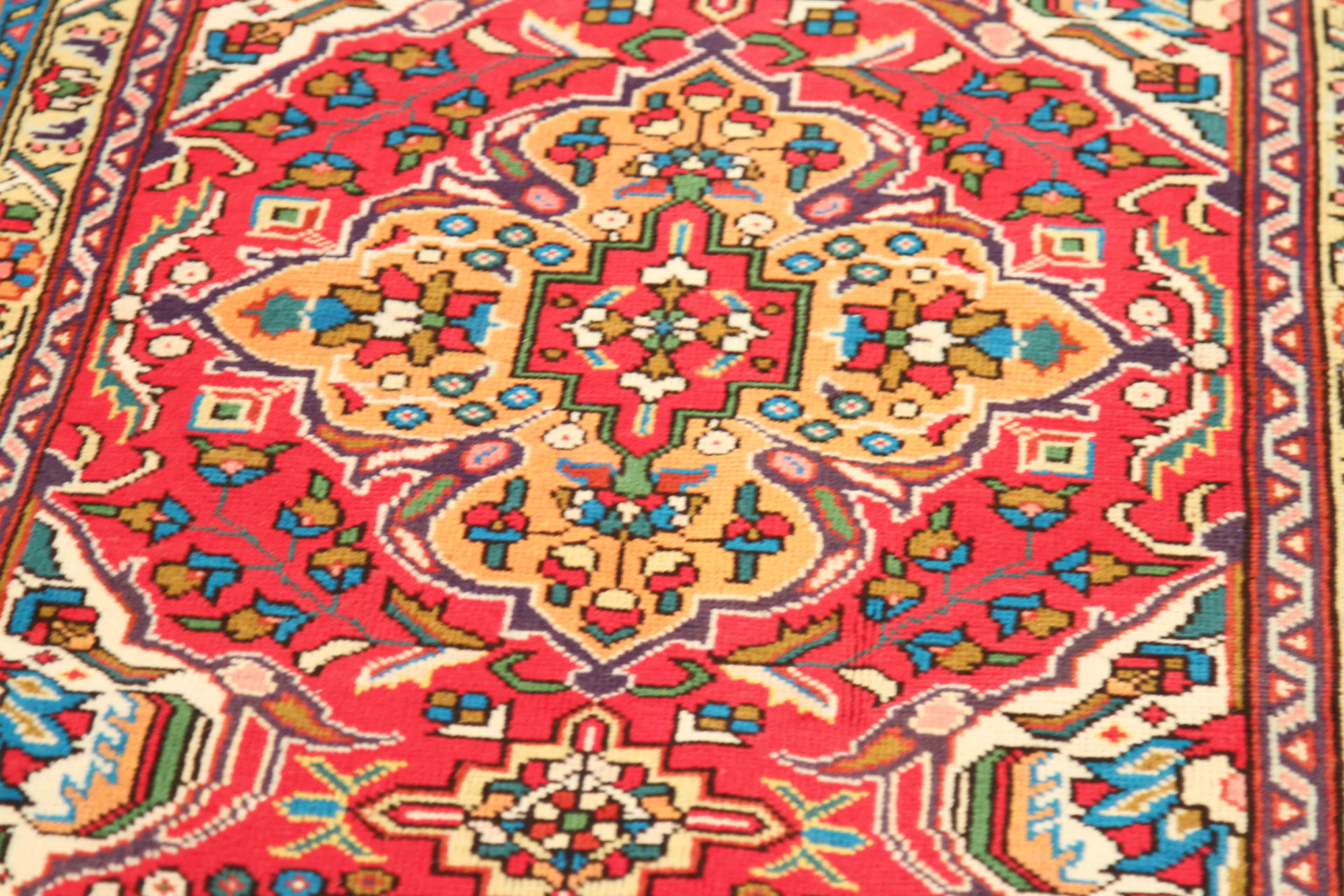 Thumbnail 7 for Antique Persian Tabriz Traditional Rug 70046