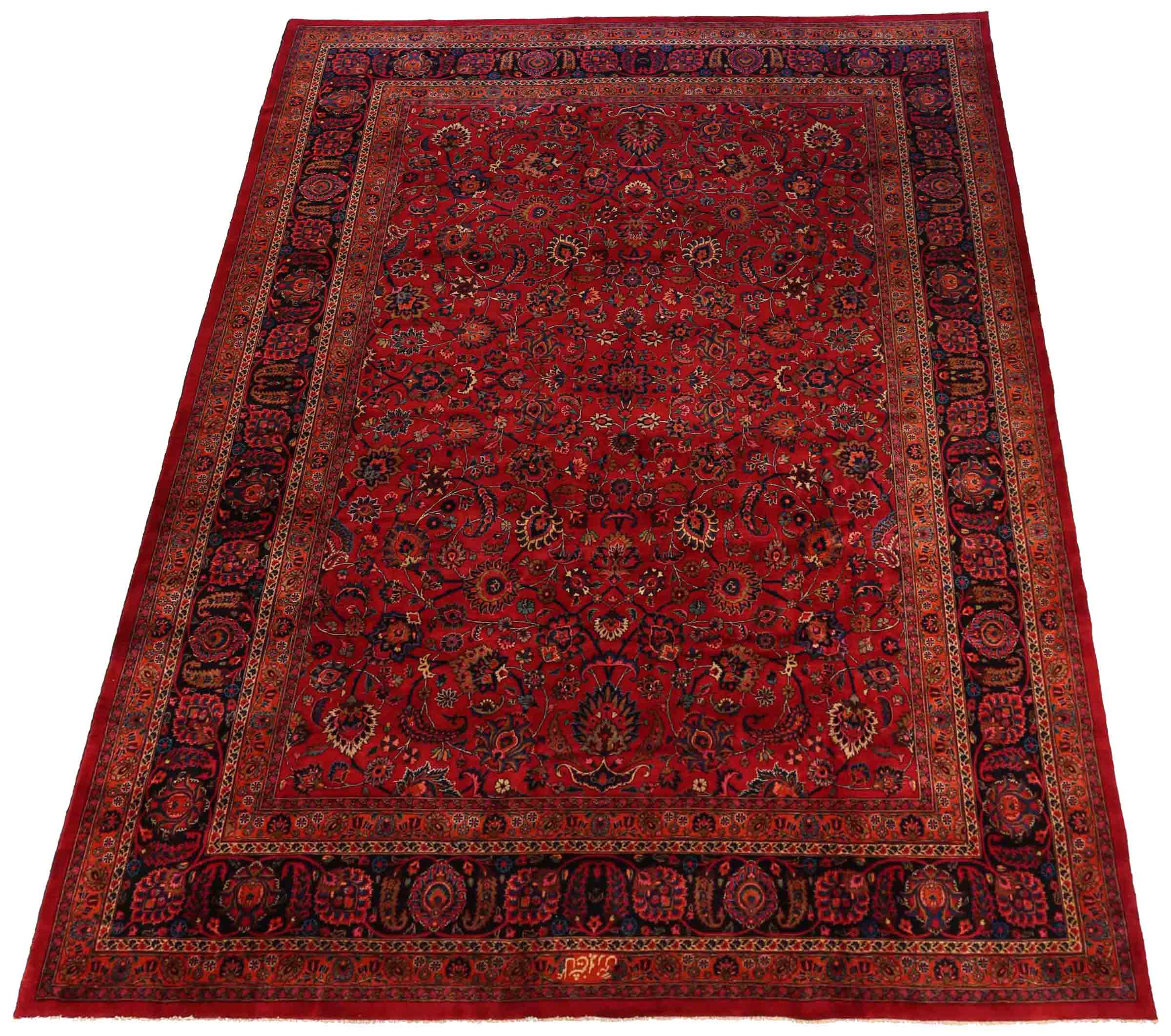 Thumbnail 4 for Antique Persian Mashad Traditional Rug 70050