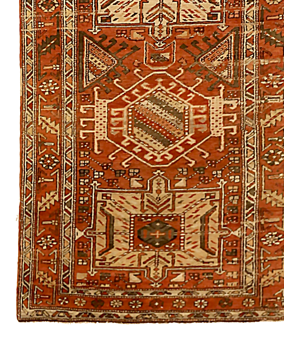 Thumbnail 6 for Antique Persian Heriz Traditional Rug 52152