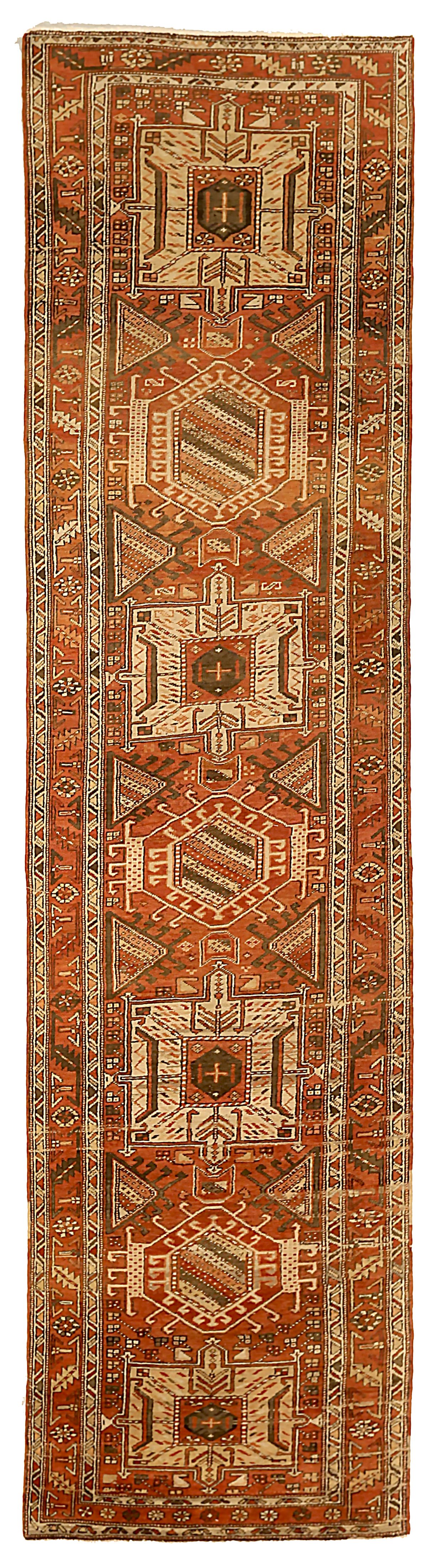 Thumbnail 7 for Antique Persian Heriz Traditional Rug 52152