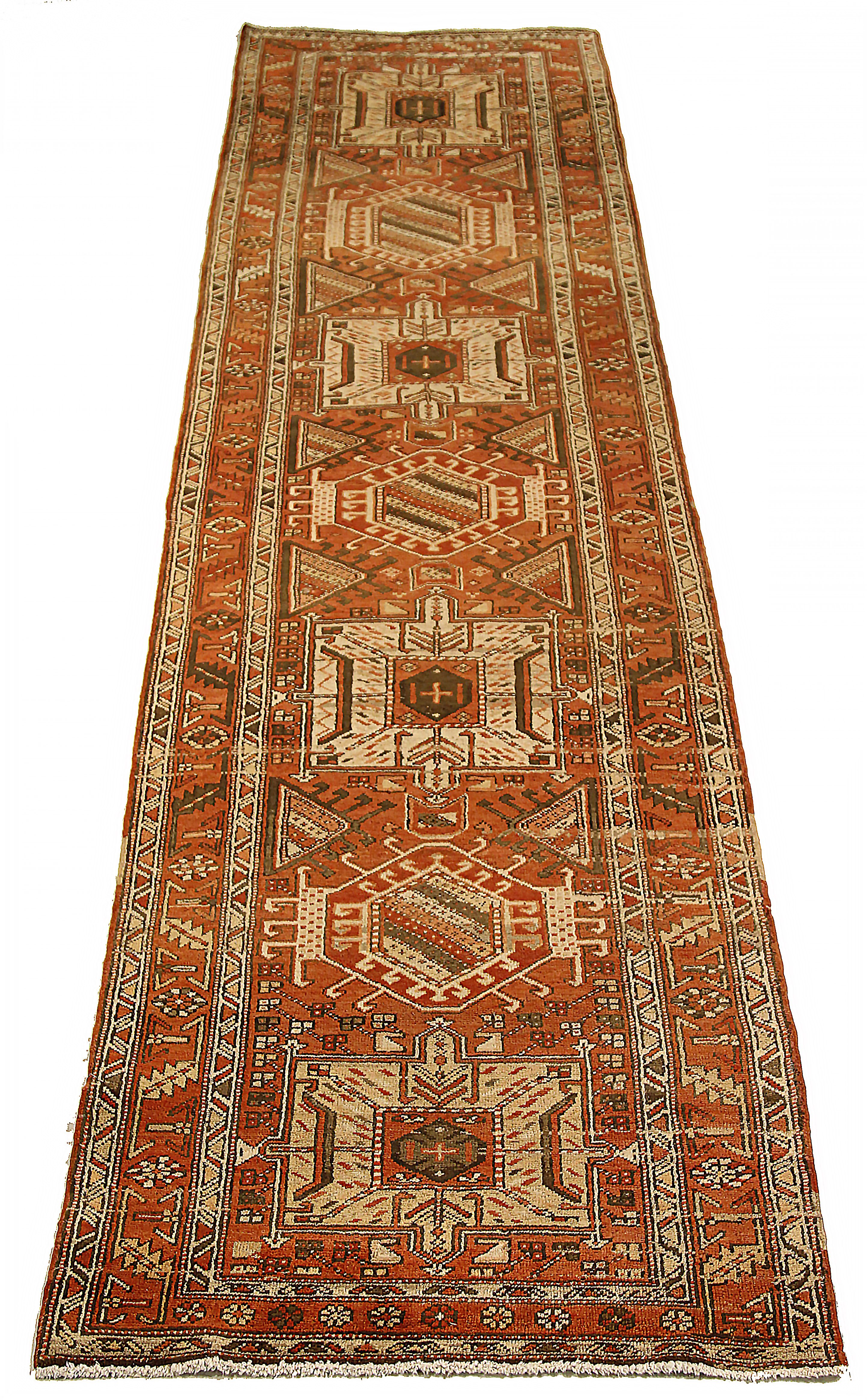 Thumbnail 4 for Antique Persian Heriz Traditional Rug 52152