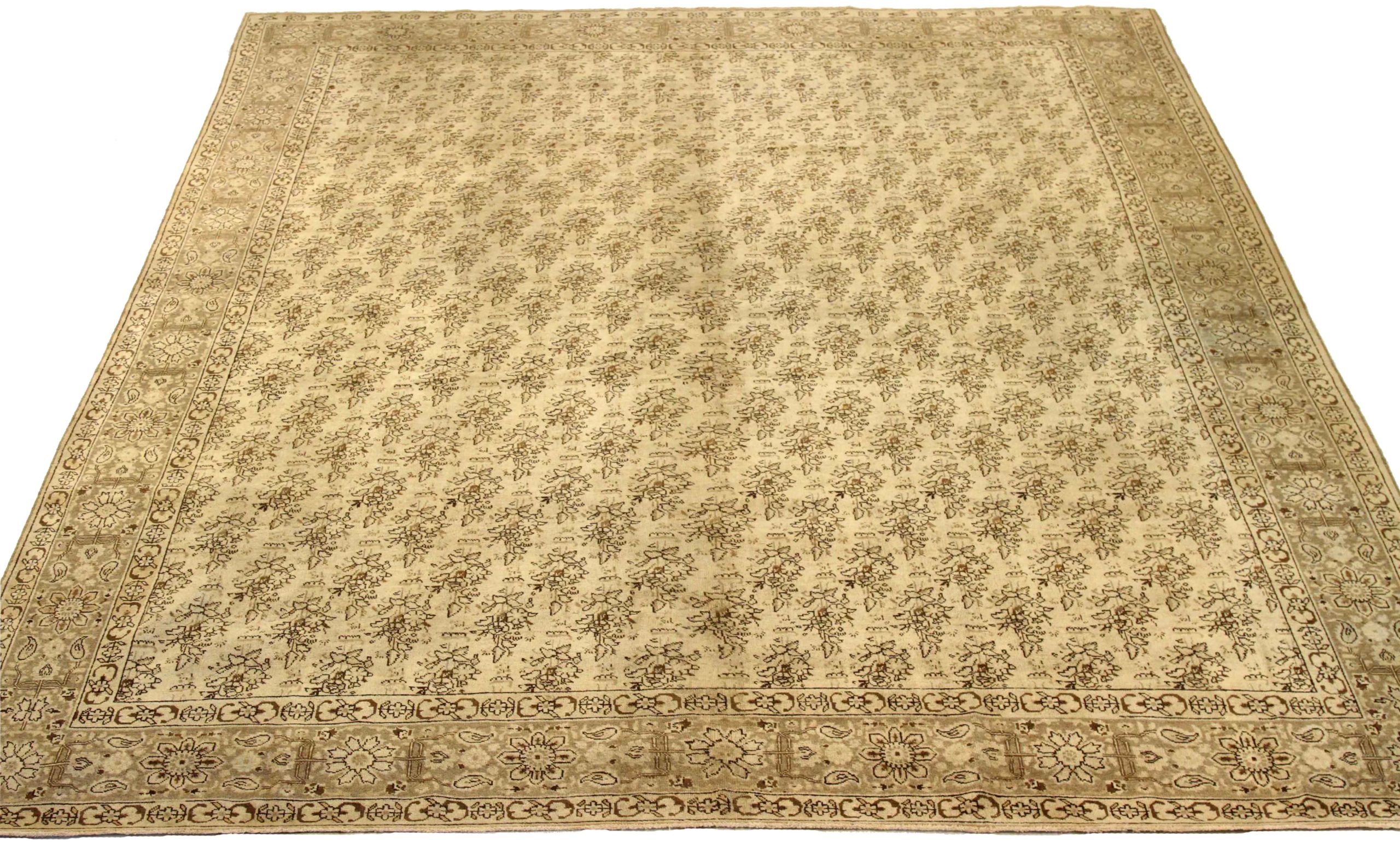 Thumbnail 11 for Antique Persian Tabriz Traditional Rug 75877