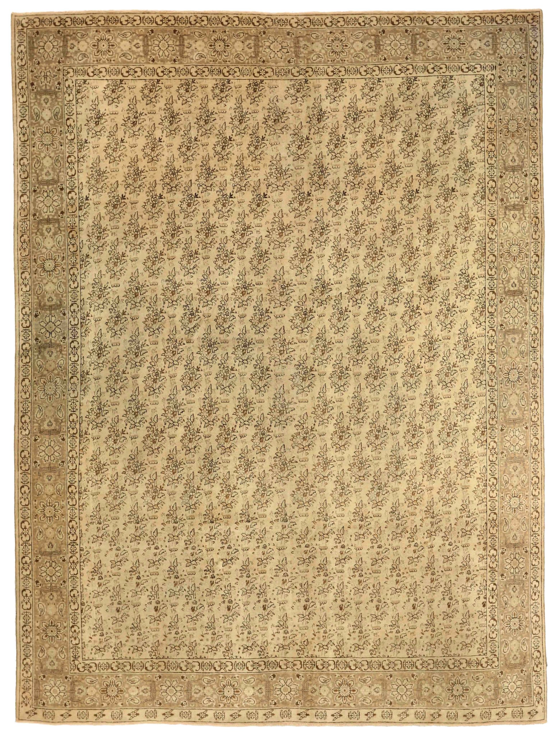 Thumbnail 3 for Antique Persian Tabriz Traditional Rug 75877