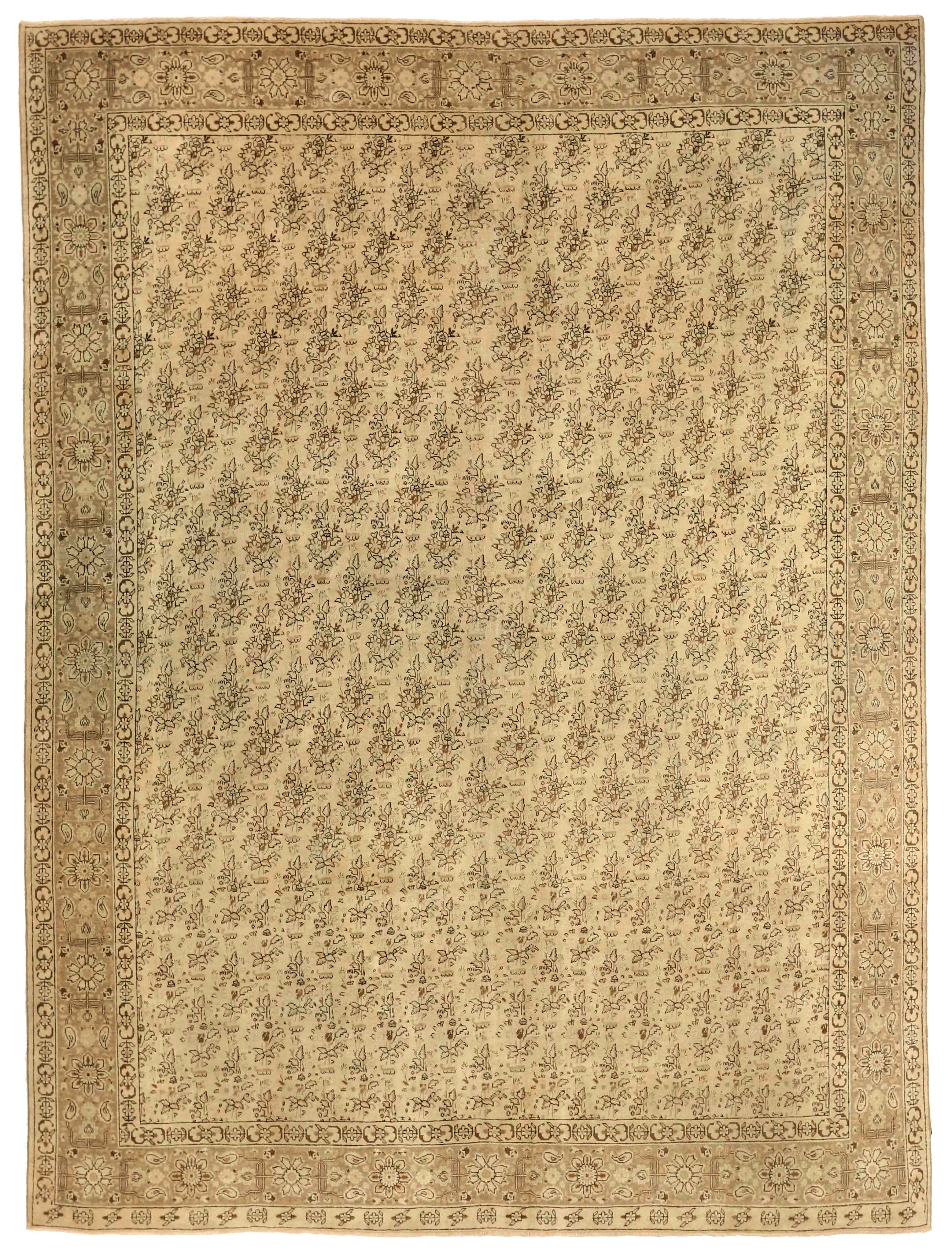 Thumbnail 4 for Antique Persian Tabriz Traditional Rug 75877