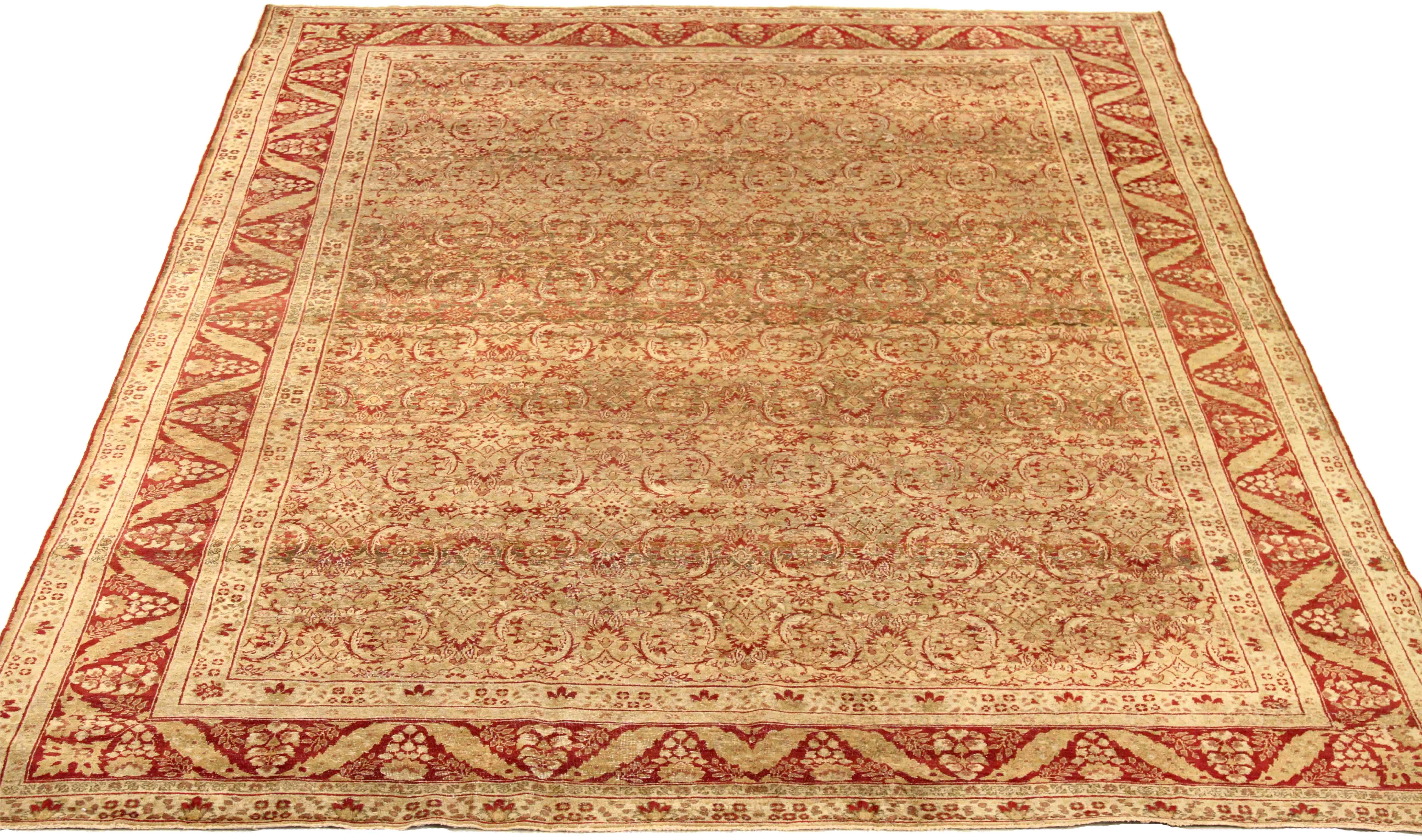 Thumbnail 2 for Antique Persian Yazd Traditional Rug 75879