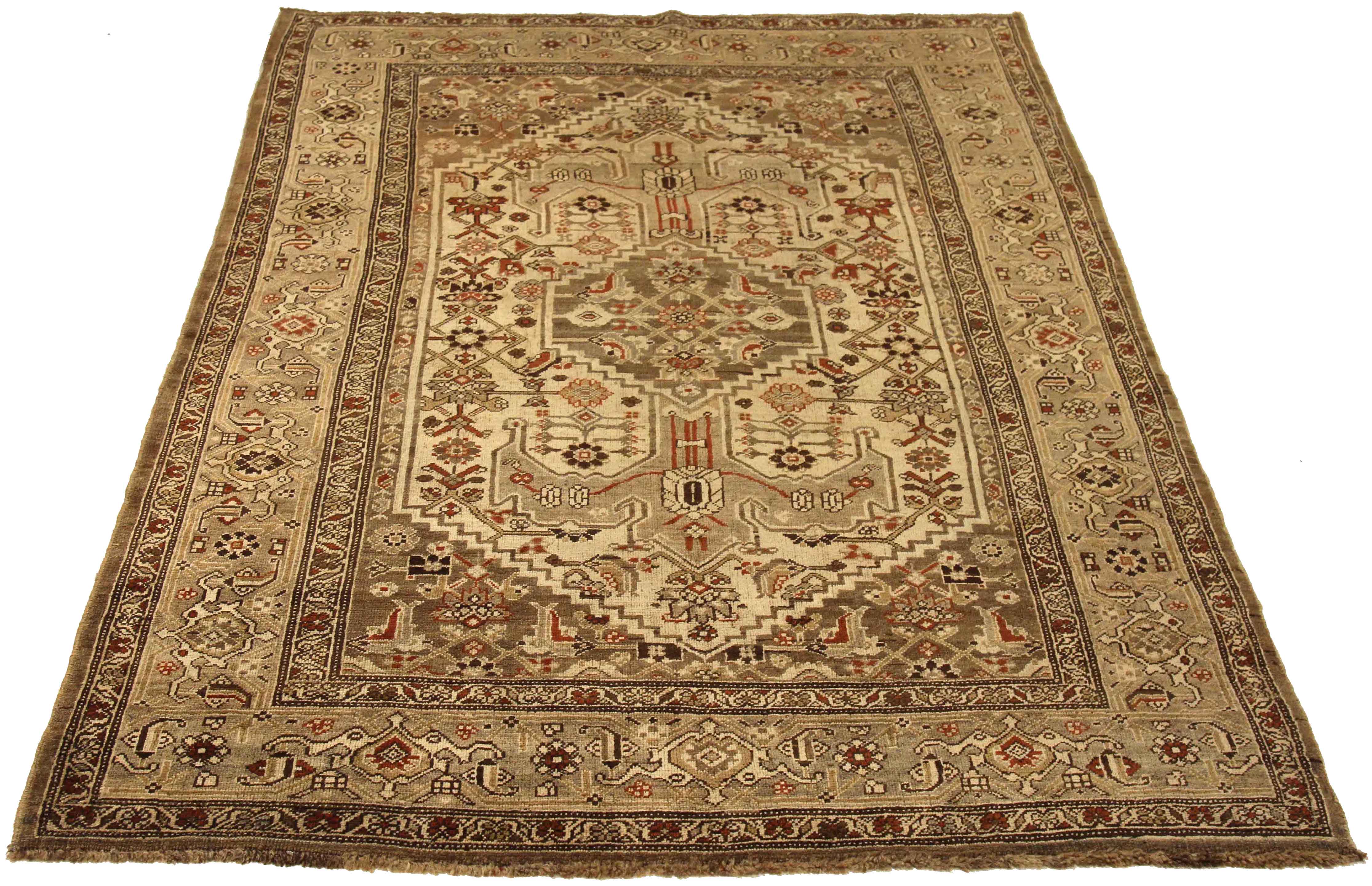 Thumbnail 6 for Antique Persian Bijar Traditional Rug 75917