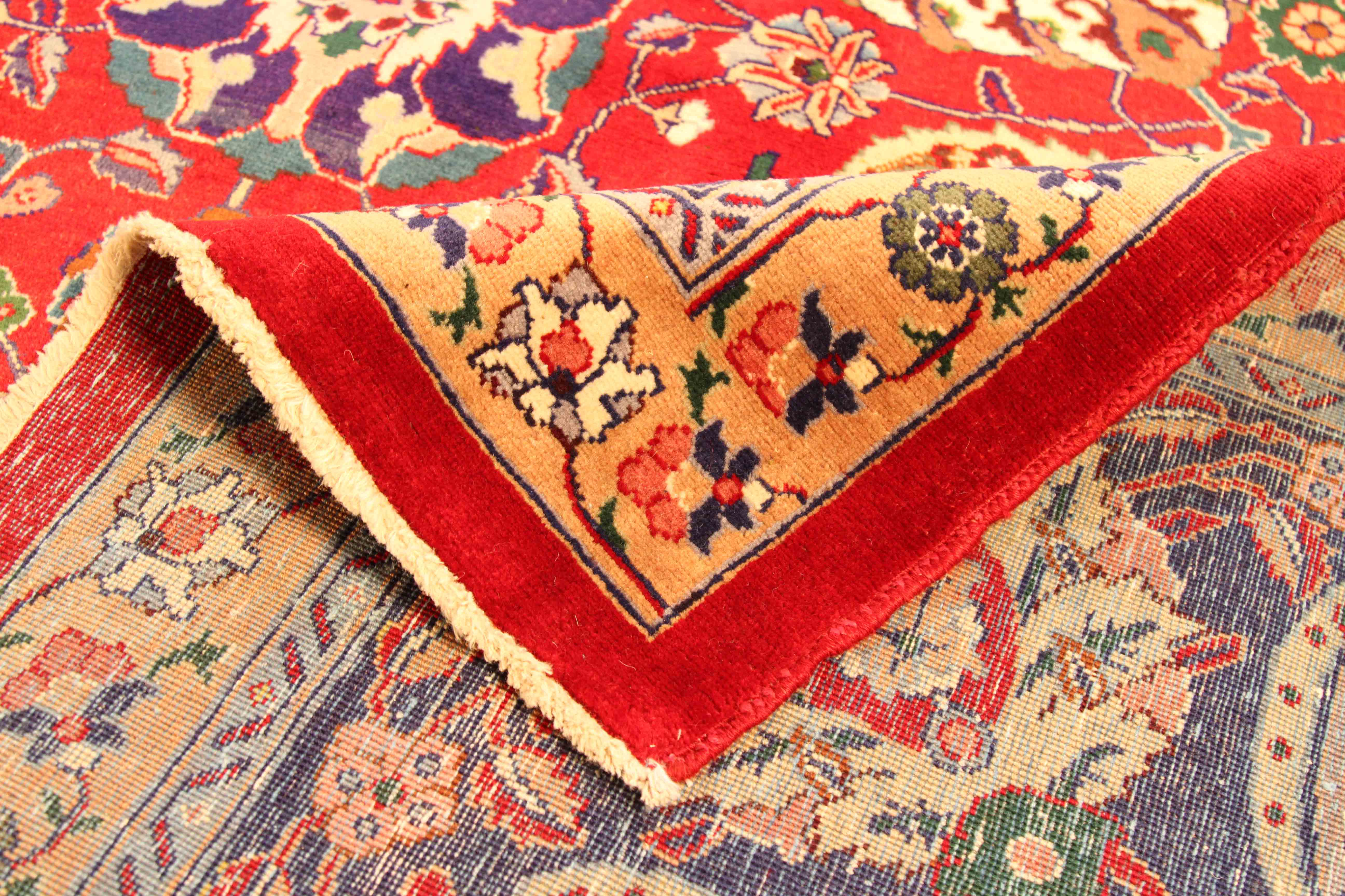 Thumbnail 3 for Antique Persian Tabriz Traditional Rug 70077