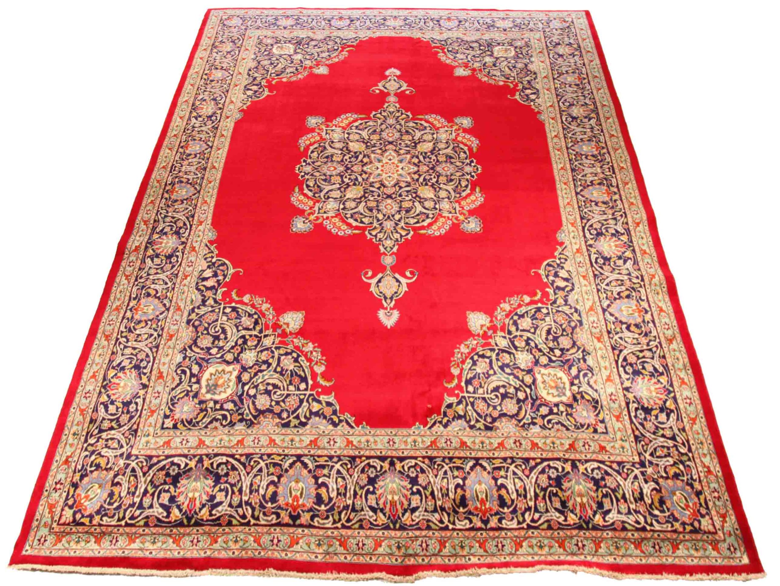 Thumbnail 4 for Antique Persian Tabriz Traditional Rug 70068