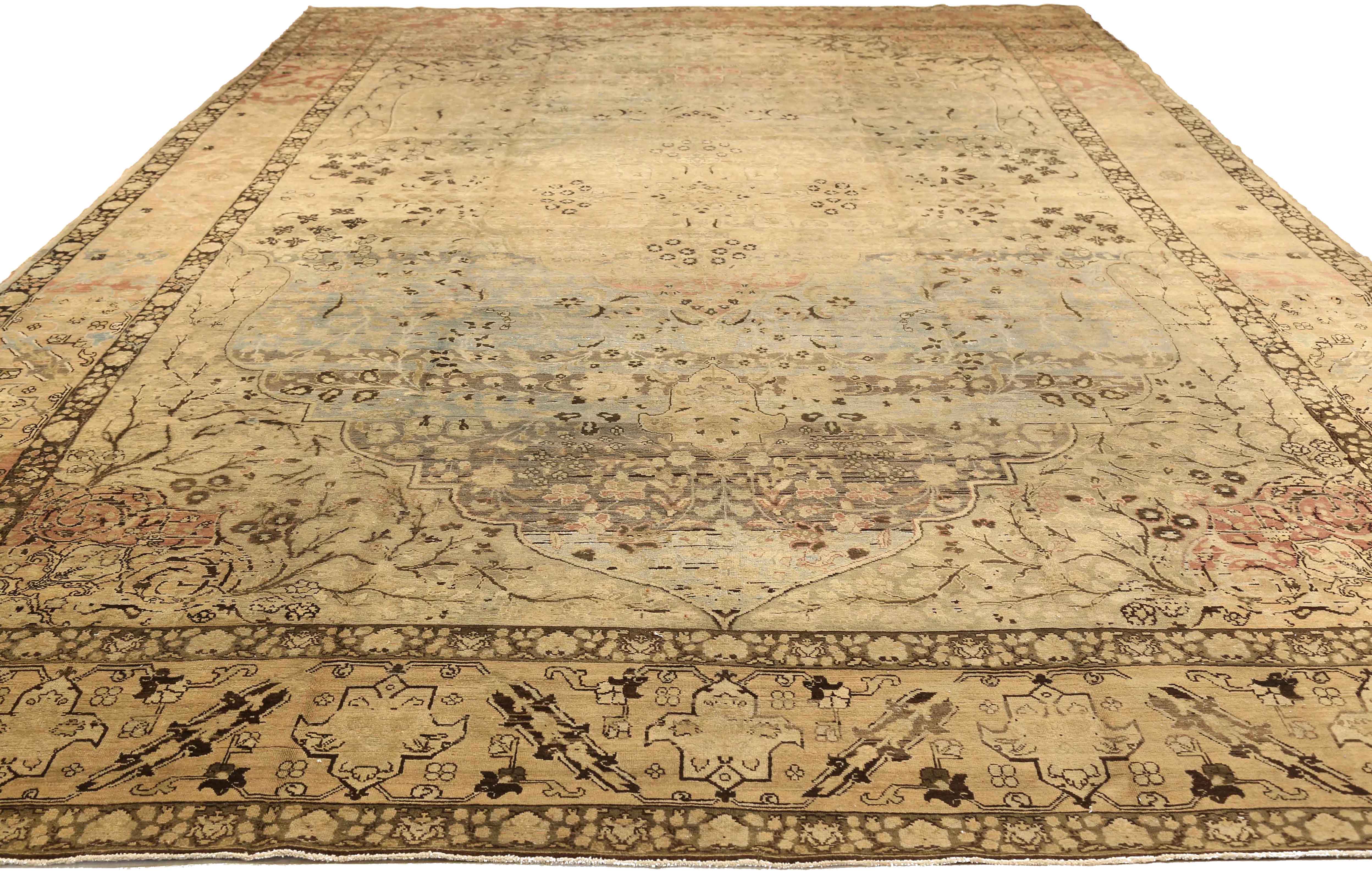 Thumbnail 6 for Antique Persian Heriz Transitional Rug 75933