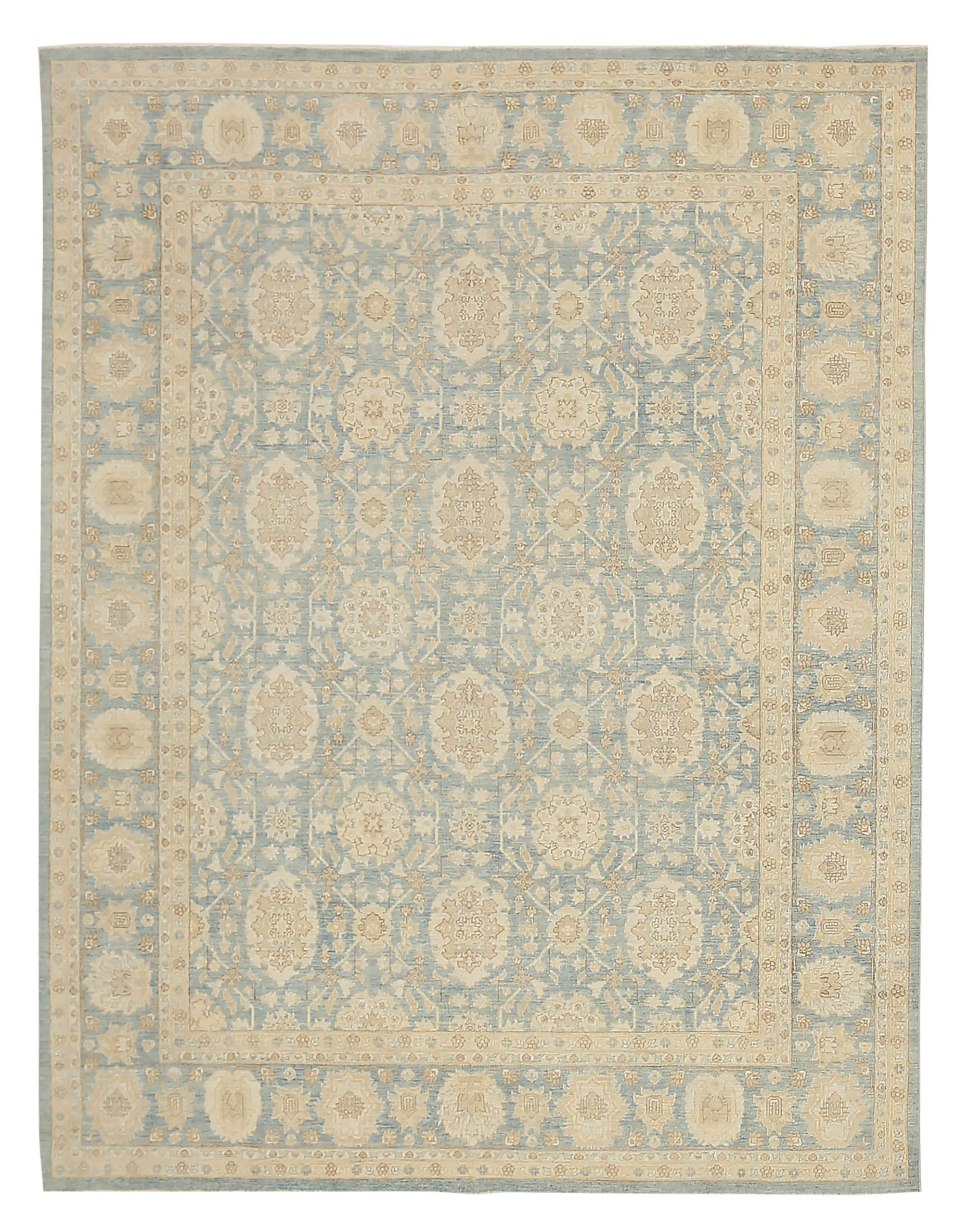 Thumbnail 15 for Afghanistan Tabriz Tribal Rug 92556