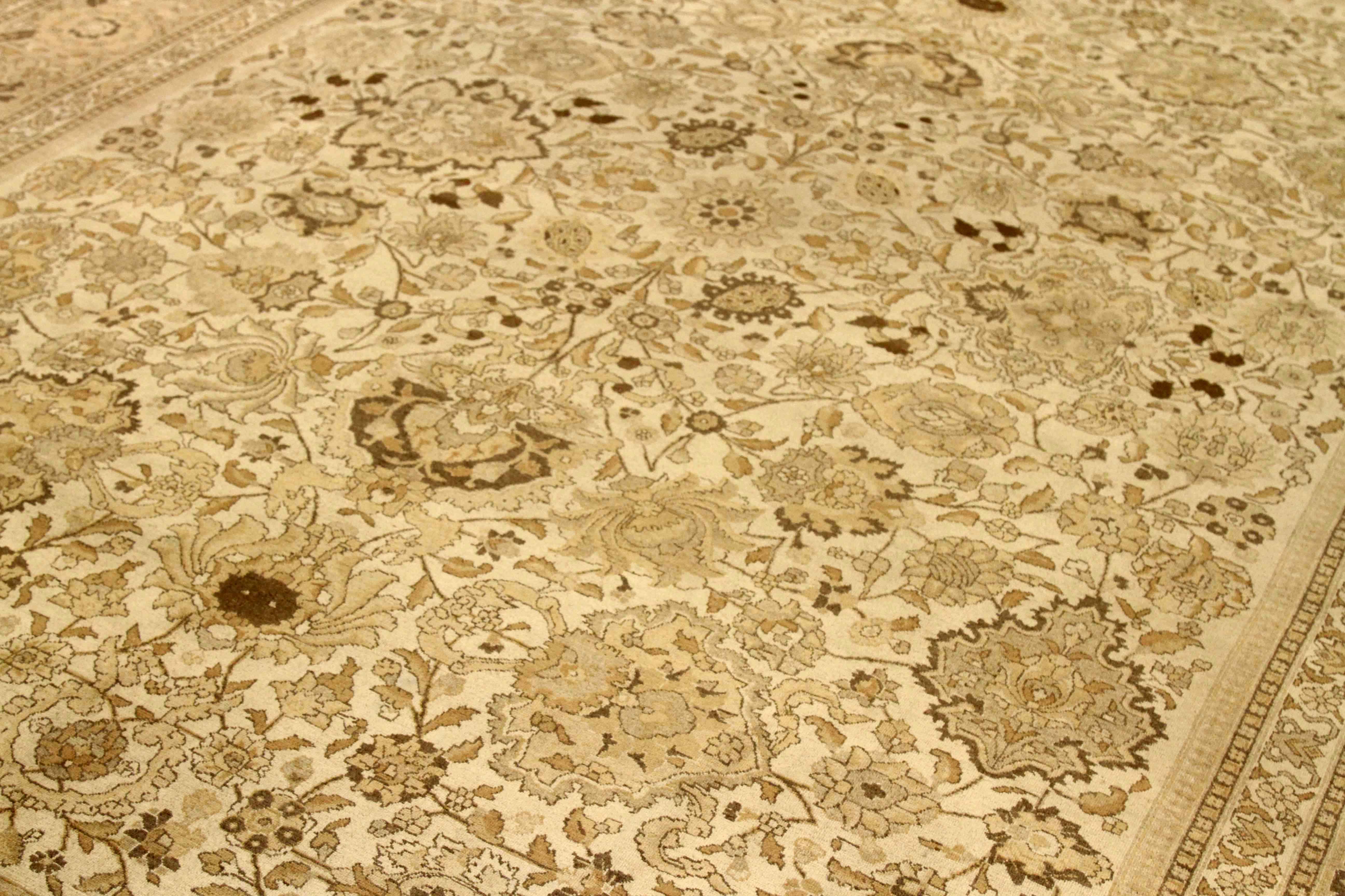 Thumbnail 6 for Antique Persian Tabriz Traditional Rug 76016