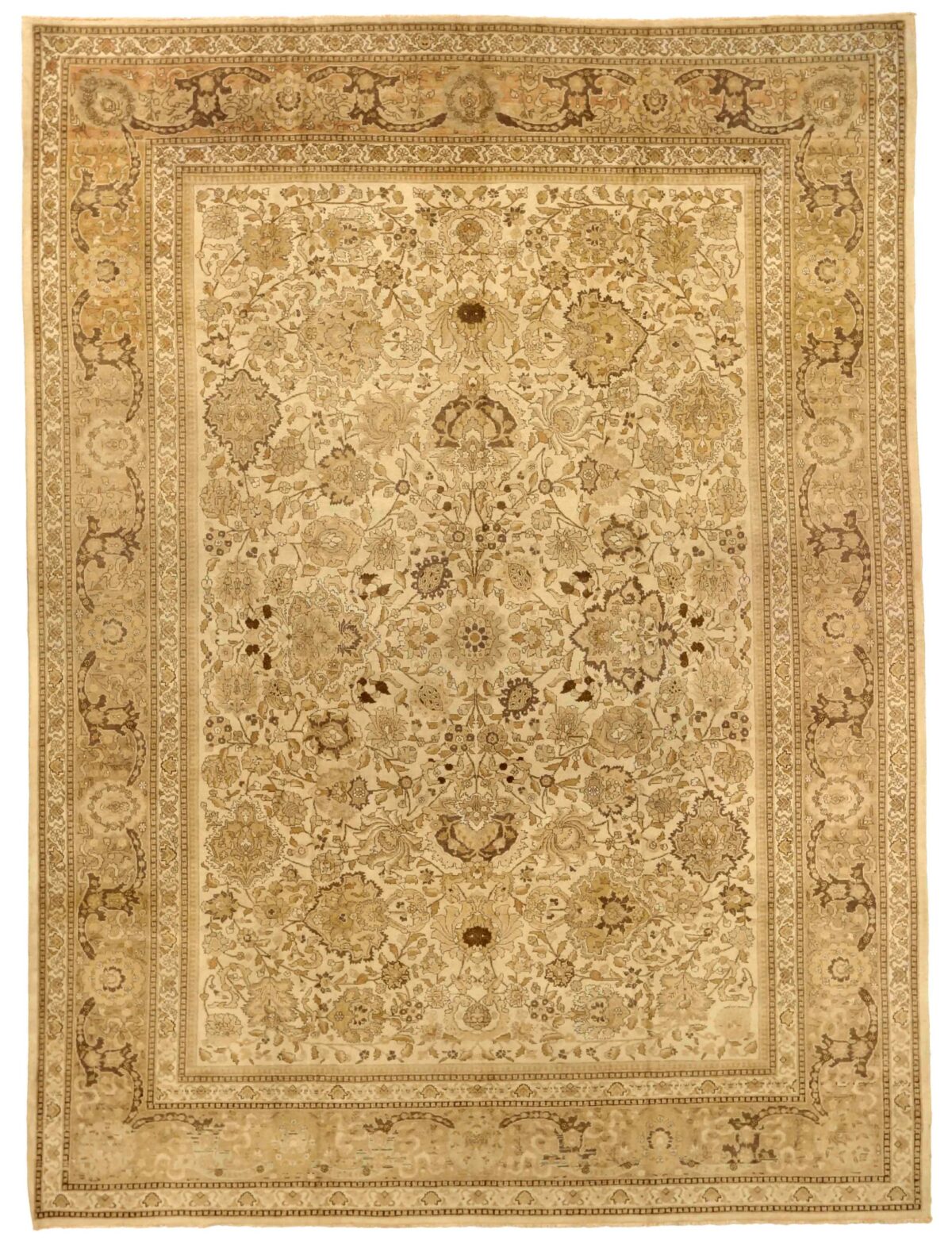 Thumbnail 13 for Antique Persian Tabriz Traditional Rug 76016