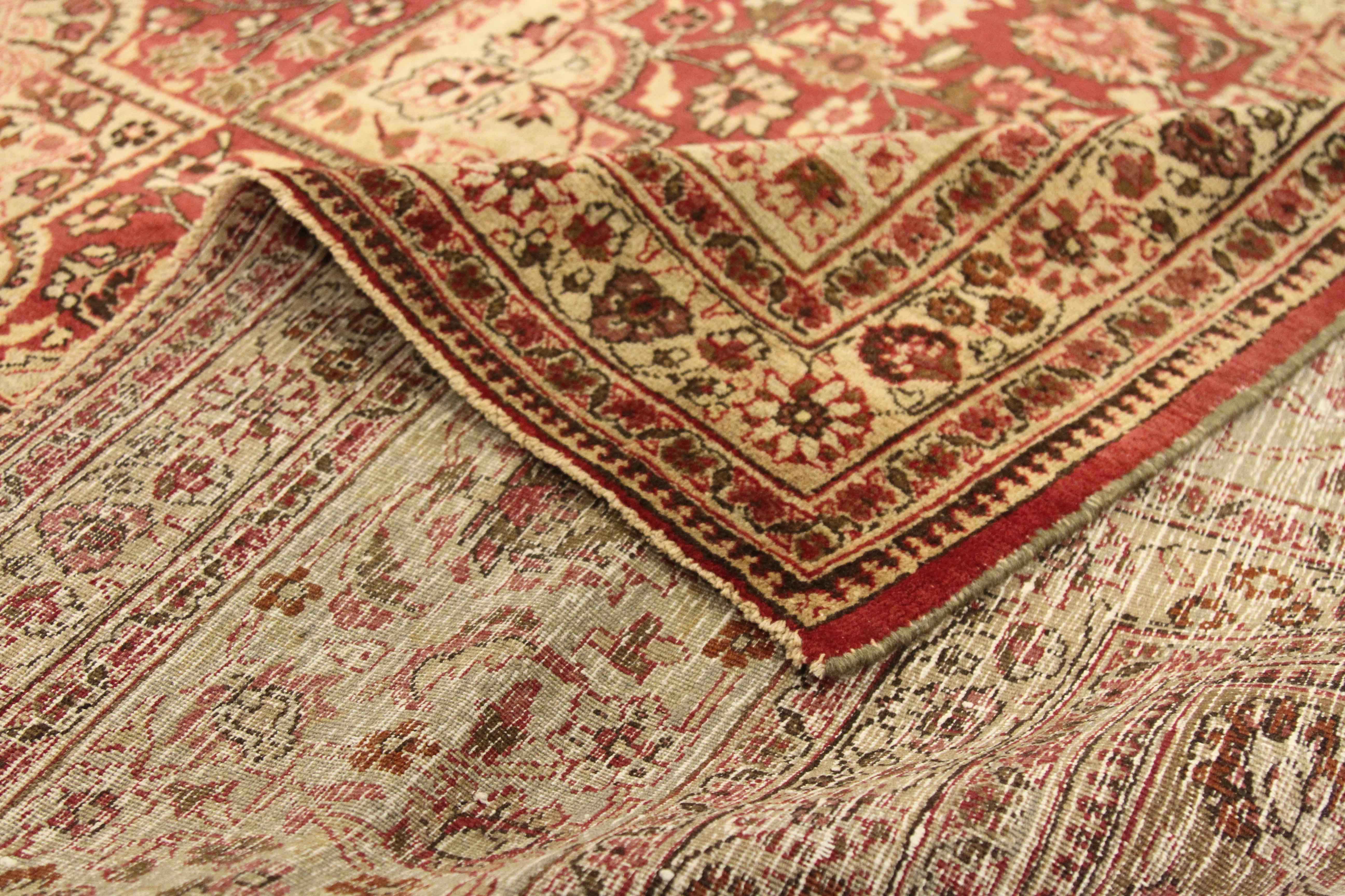 Thumbnail 8 for Antique Persian Mashad Traditional Rug 76017